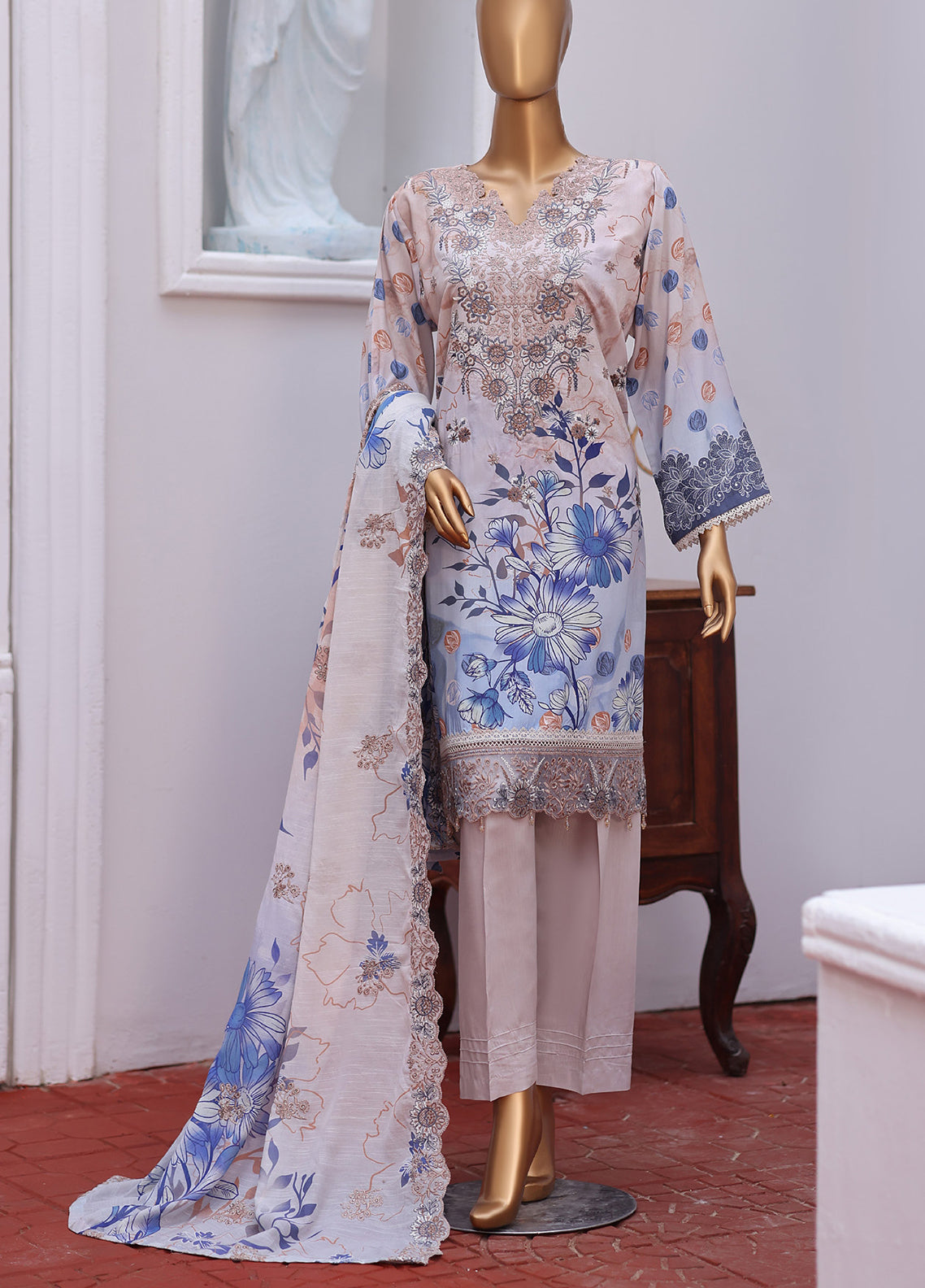 Schick Cut Dana Embroidered Viscose 3 Piece Unstitched Suit SDH26CDEV D-02