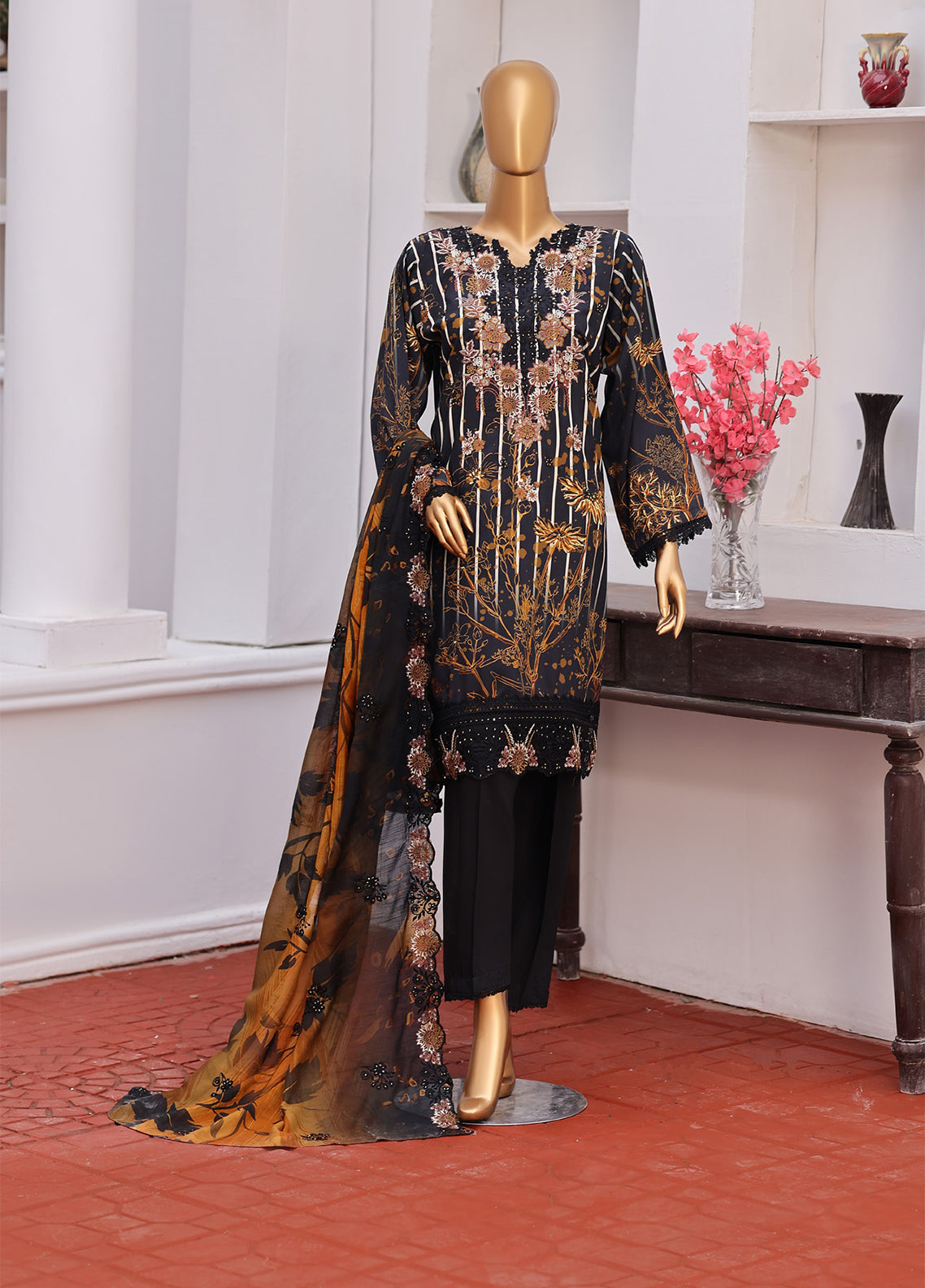 Schick Cut Dana Embroidered Viscose 3 Piece Unstitched Suit SDH26CDEV D-04