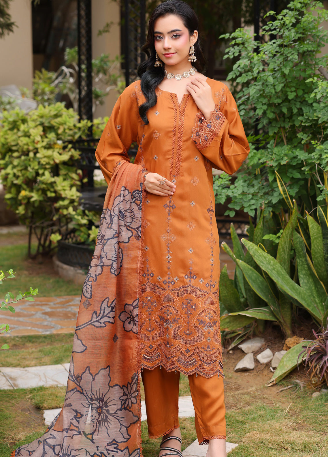 Schick Embroidered Viscose 3 Piece Unstitched Suit SDH26EV D-02