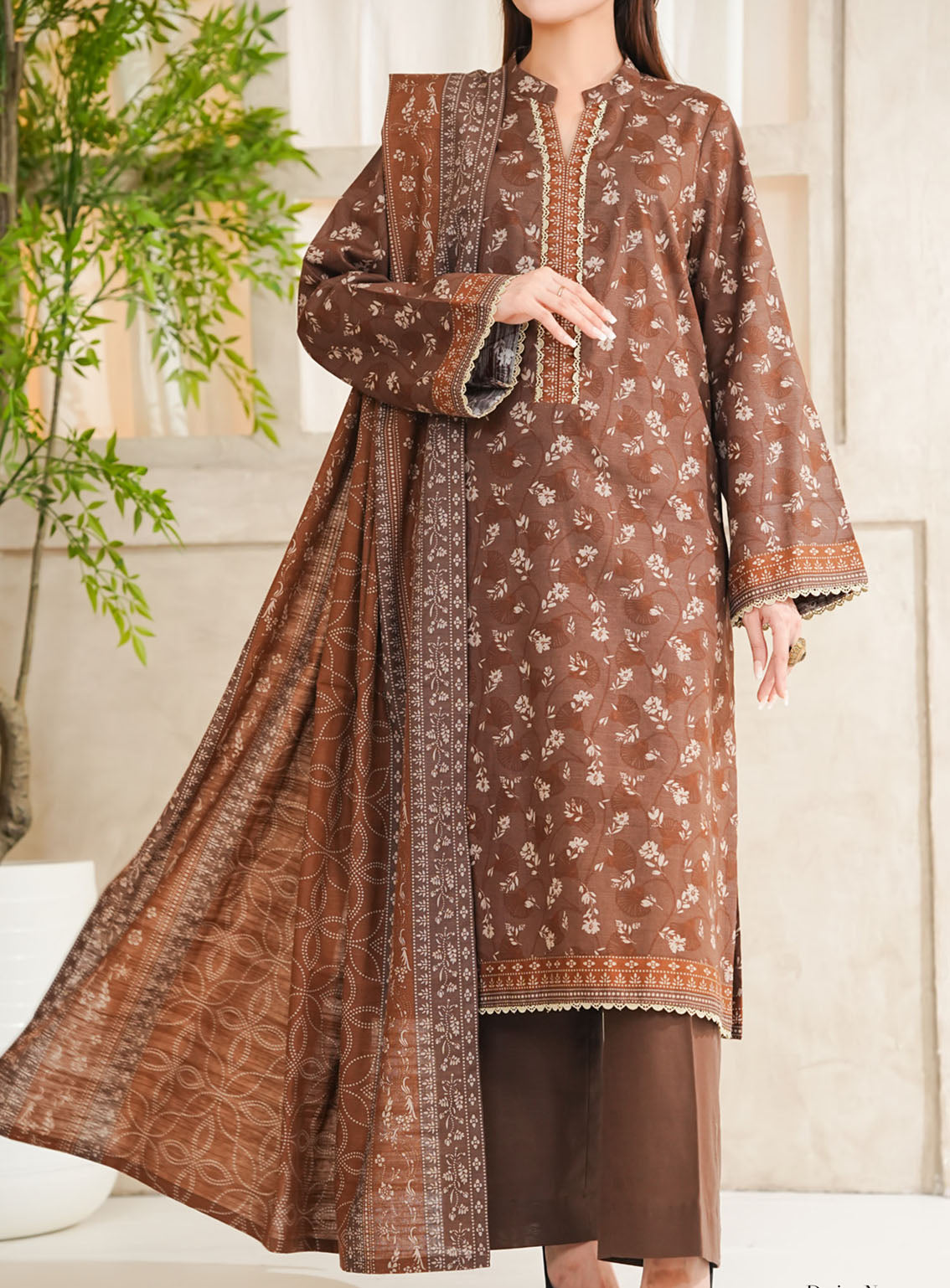 Shahkar By VS Textile Printed Khaddar Suits Unstitched 3 Piece - VS25PK2 5512