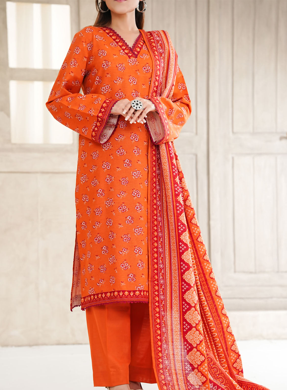 Shahkar By VS Textile Printed Khaddar Suits Unstitched 3 Piece - VS25PK2 5531