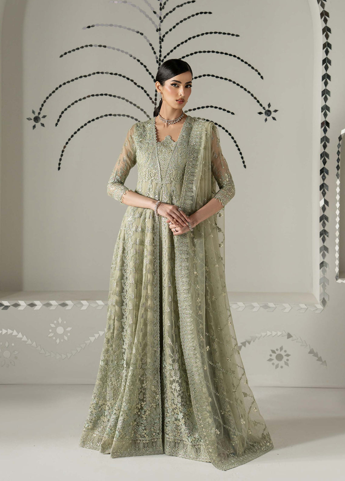Shehnai By Lavish Premium Formal Embroidered Organza 3 Piece Unstitched Suit LP26SFL D-SH-02 GULBAHAR