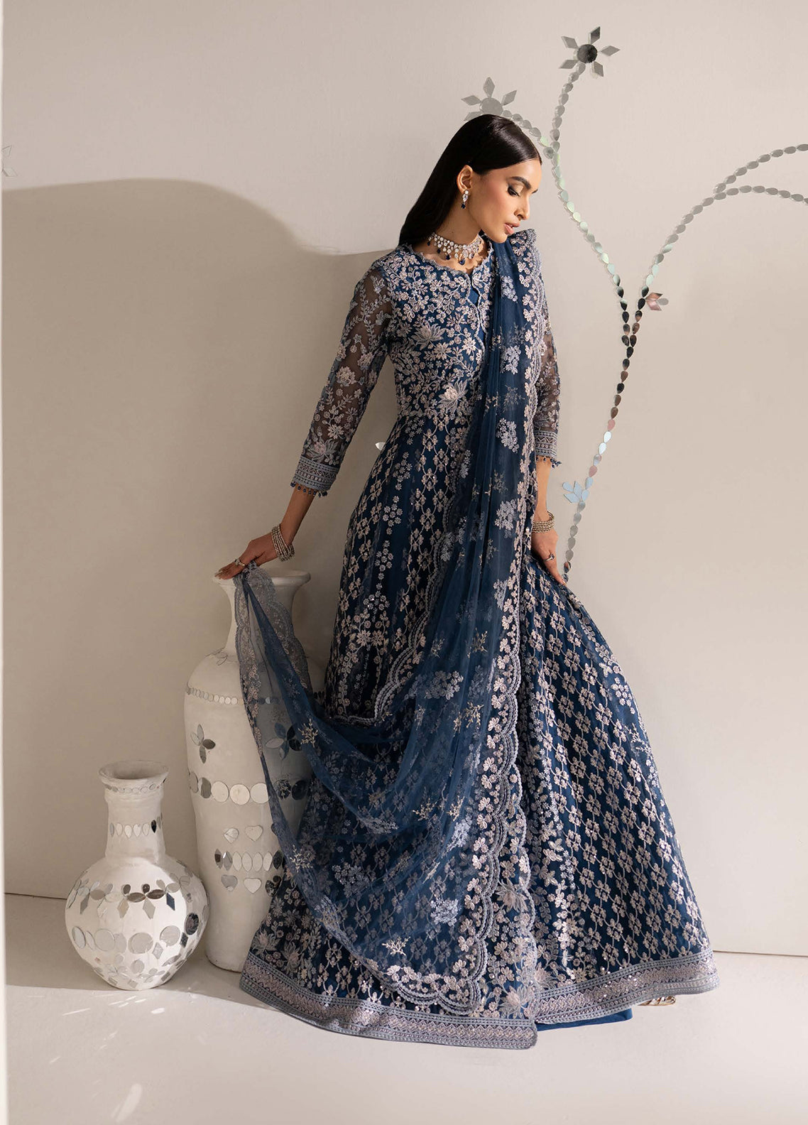 Shehnai By Lavish Premium Formal Embroidered Organza 3 Piece Unstitched Suit LP26SFL D-SH-05 ZAREEN