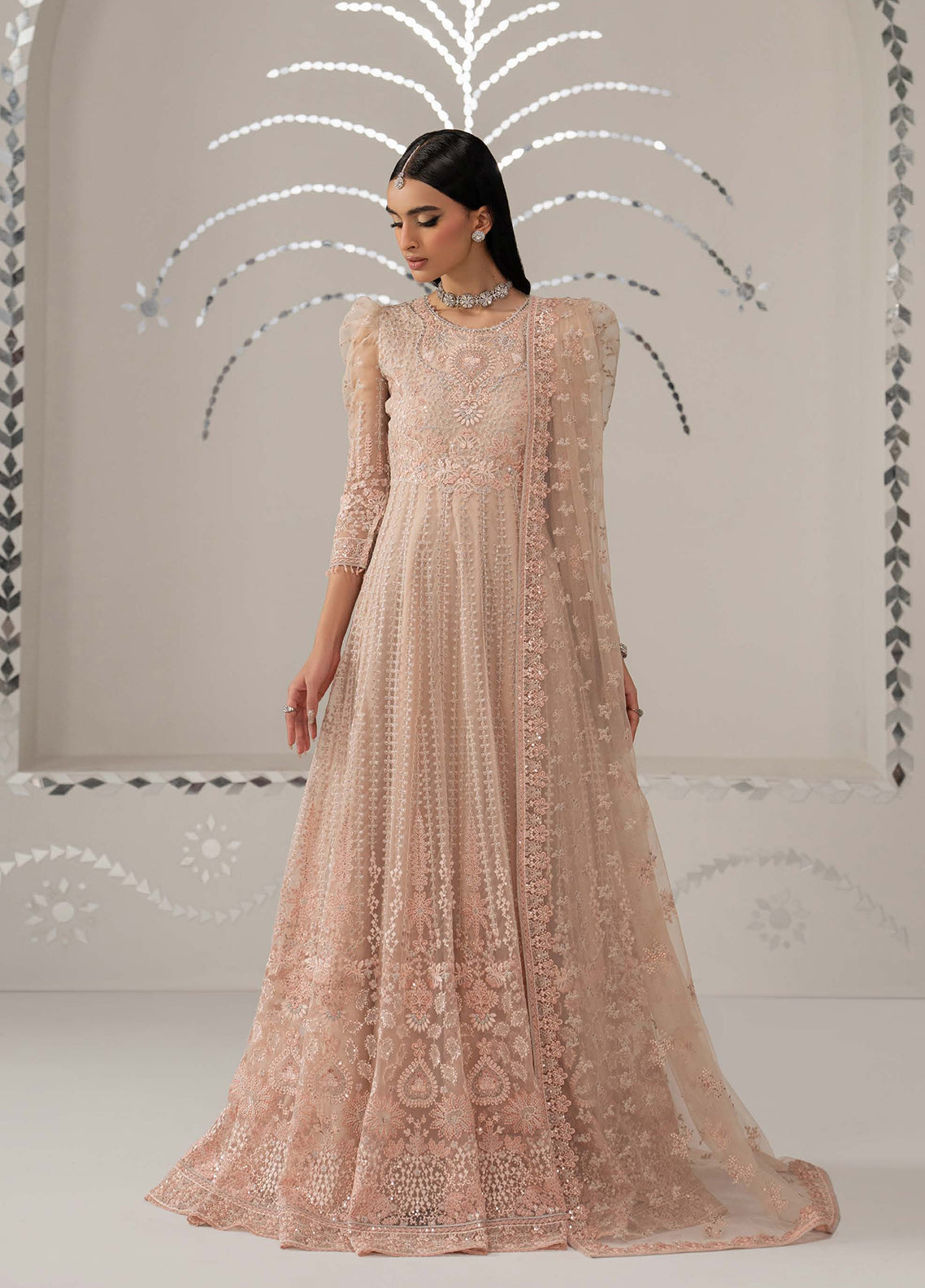 Shehnai By Lavish Premium Formal Embroidered Organza 3 Piece Unstitched Suit LP26SFL D-SH-06 MEHER