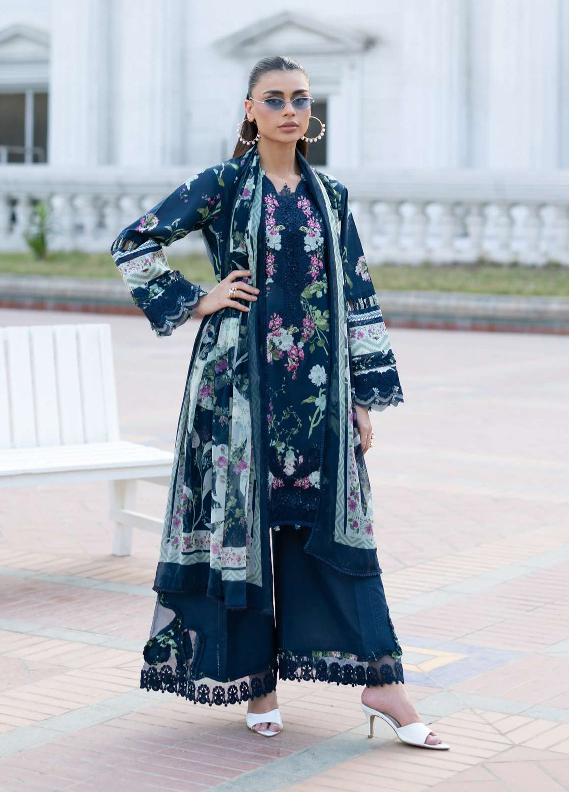 Signature By Elaf Embroidered Lawn 3 Piece Unstitched Suit EF26SElV2 D-3A MARIEL