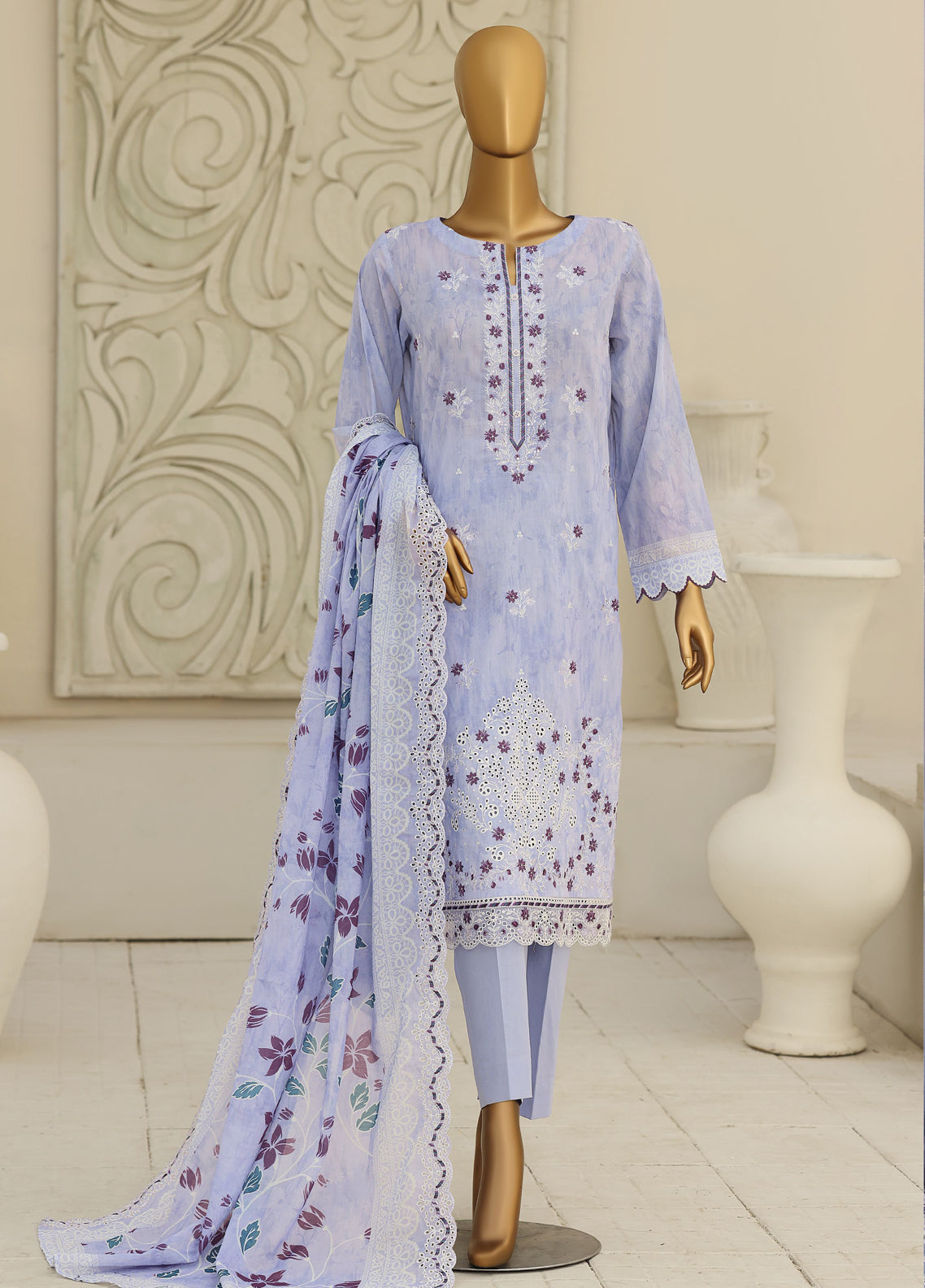 Signature By HZ Textile Premium Embroidered Lawn 3 Piece Unstitched Suit HZ26DEL D-PSE-1306
