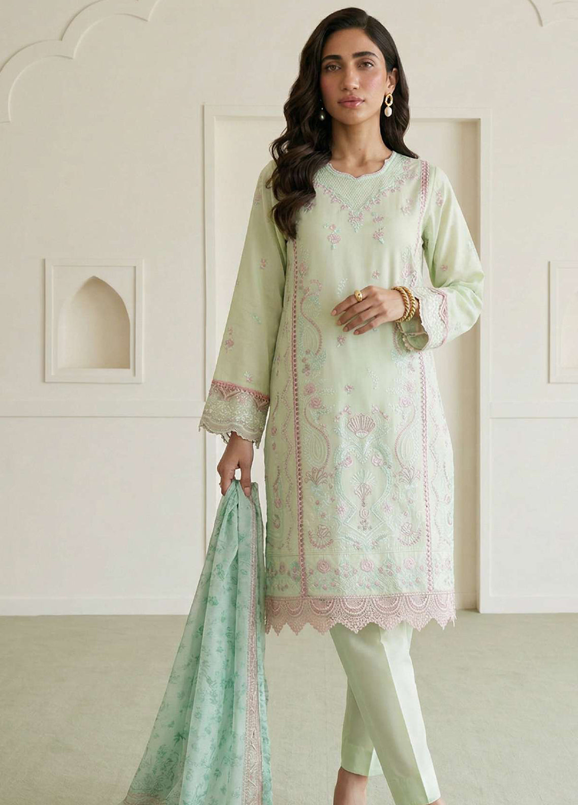 Signature By Zellbury Embroidered Jacquard 3 Piece Unstitched Suit WUS26E30653