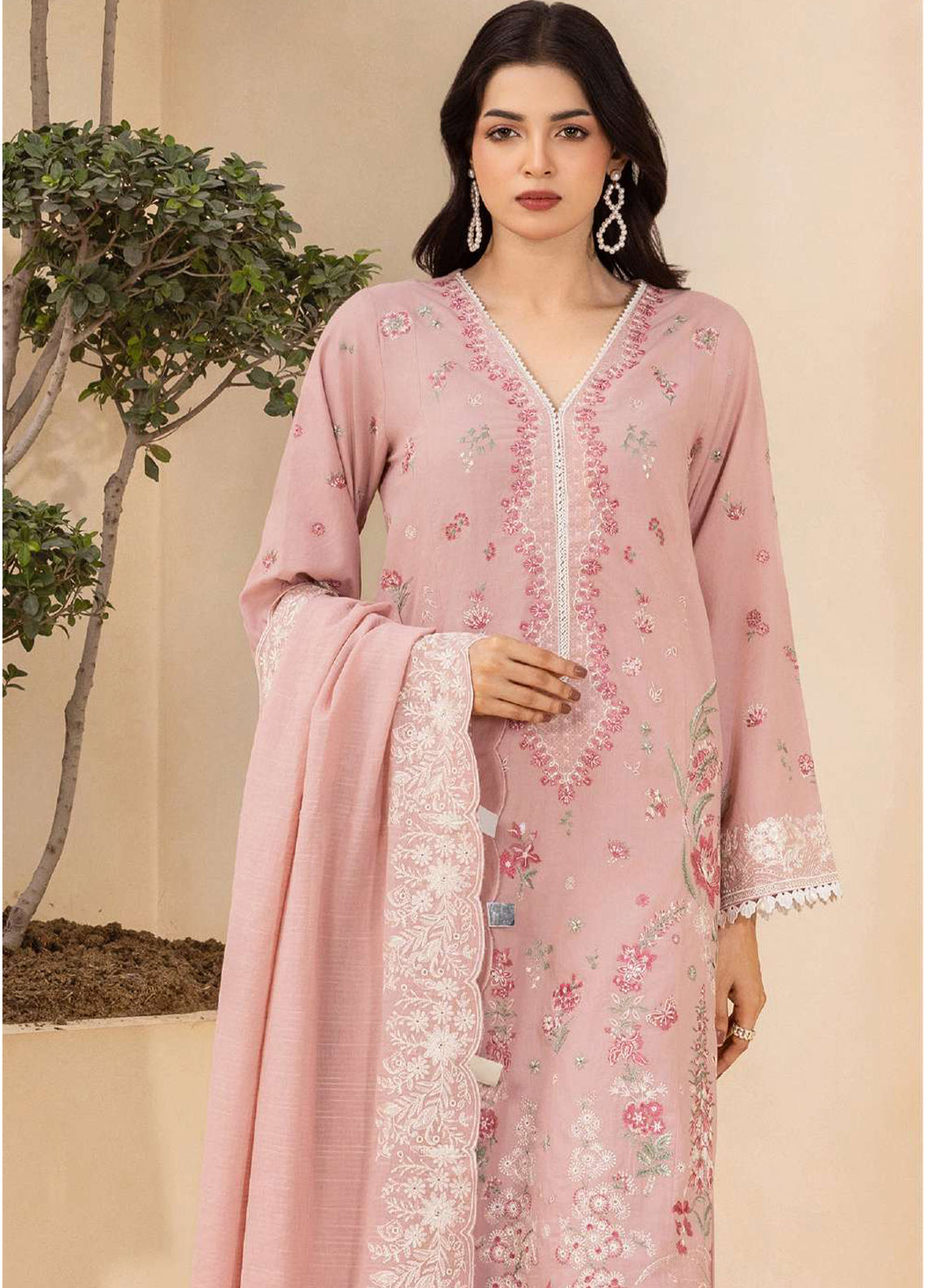 Signature By Zellbury Embroidered Jacquard 3 Piece Unstitched Suit WUS26E30658