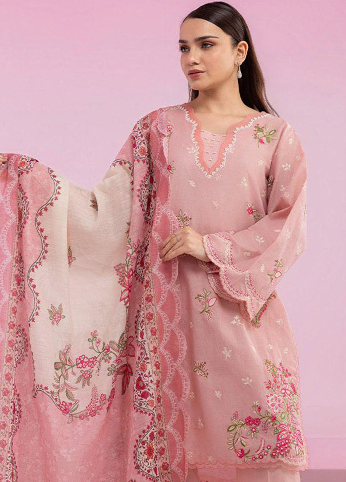 Signature By Zellbury Embroidered Lawn 3 Piece Unstitched Suit WUS26E30216