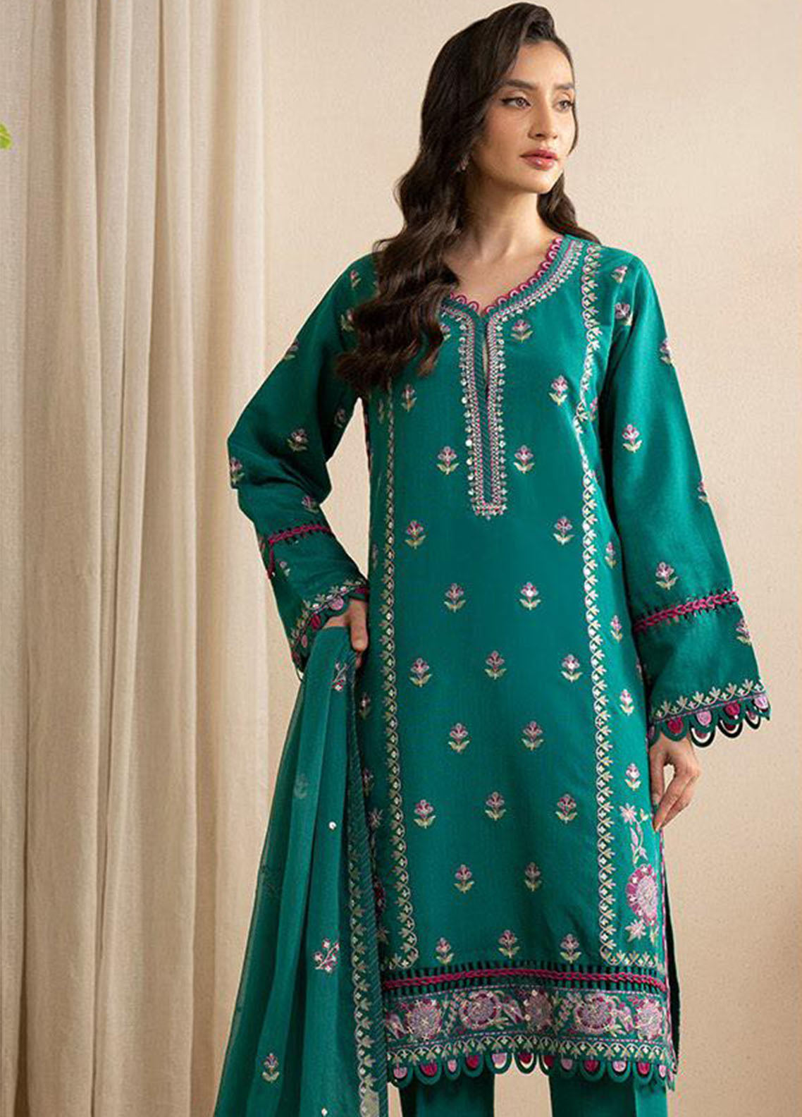 Signature By Zellbury Embroidered Lawn 3 Piece Unstitched Suit WUS26E30363