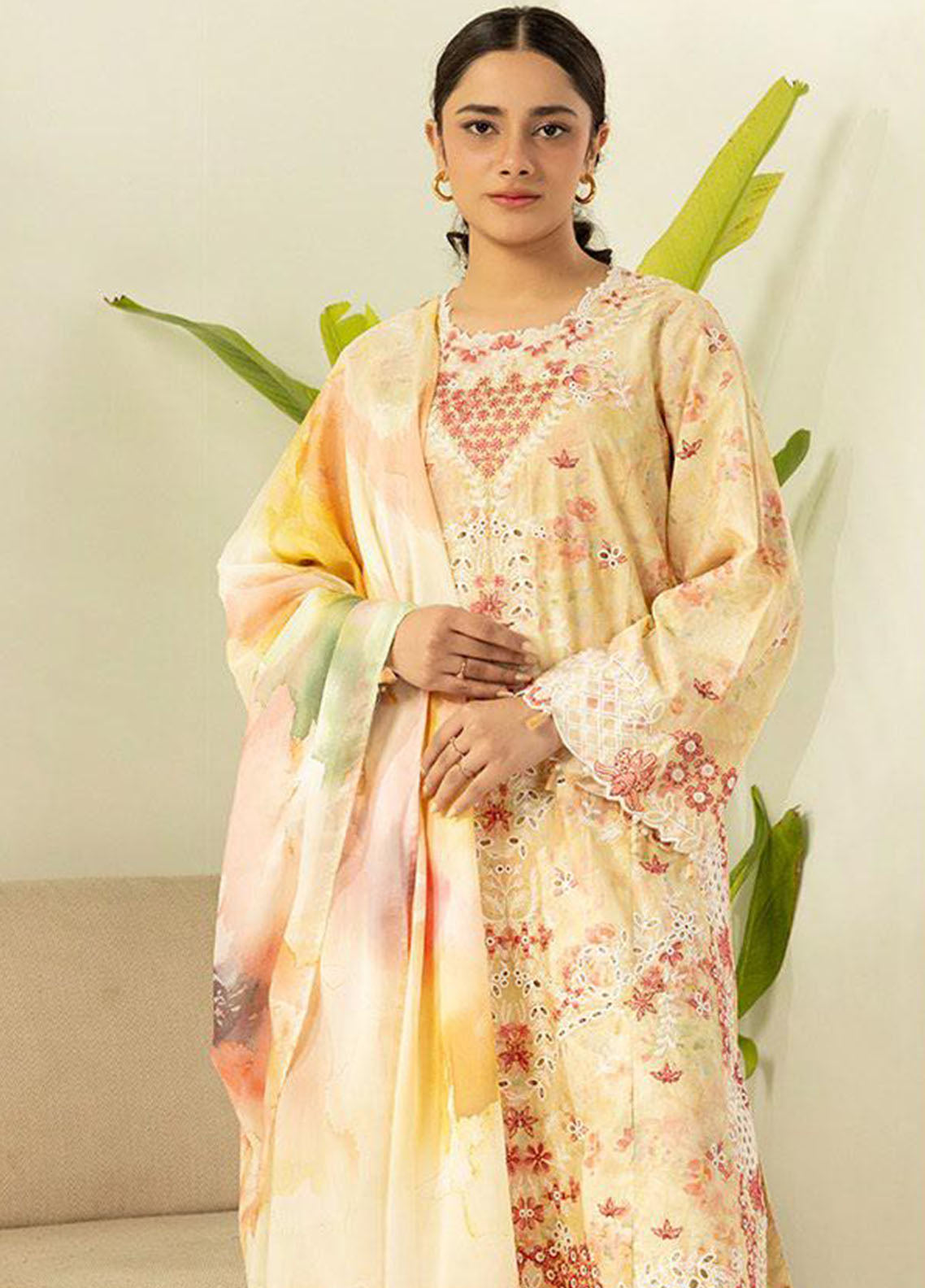 Signature By Zellbury Embroidered Lawn 3 Piece Unstitched Suit WUS26E30452