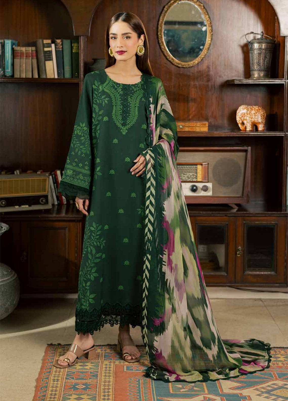 Signature Prints By Nureh Printed Slub Viscose 3 Piece Unstitched Suit NU26SPPSV D-SP-211