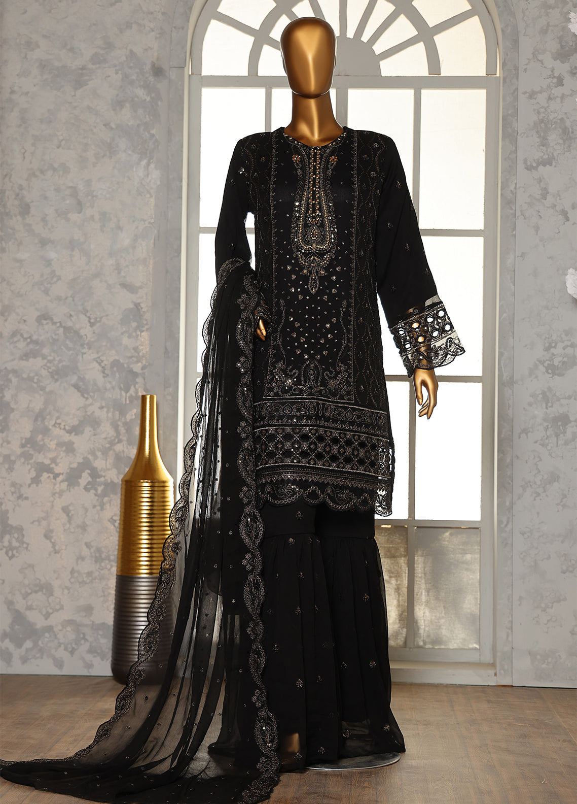 Silhouette Stories By Schick Formals Embroidered Chiffon 3 Piece Stitched Suit SDH26SS D-FEC-01