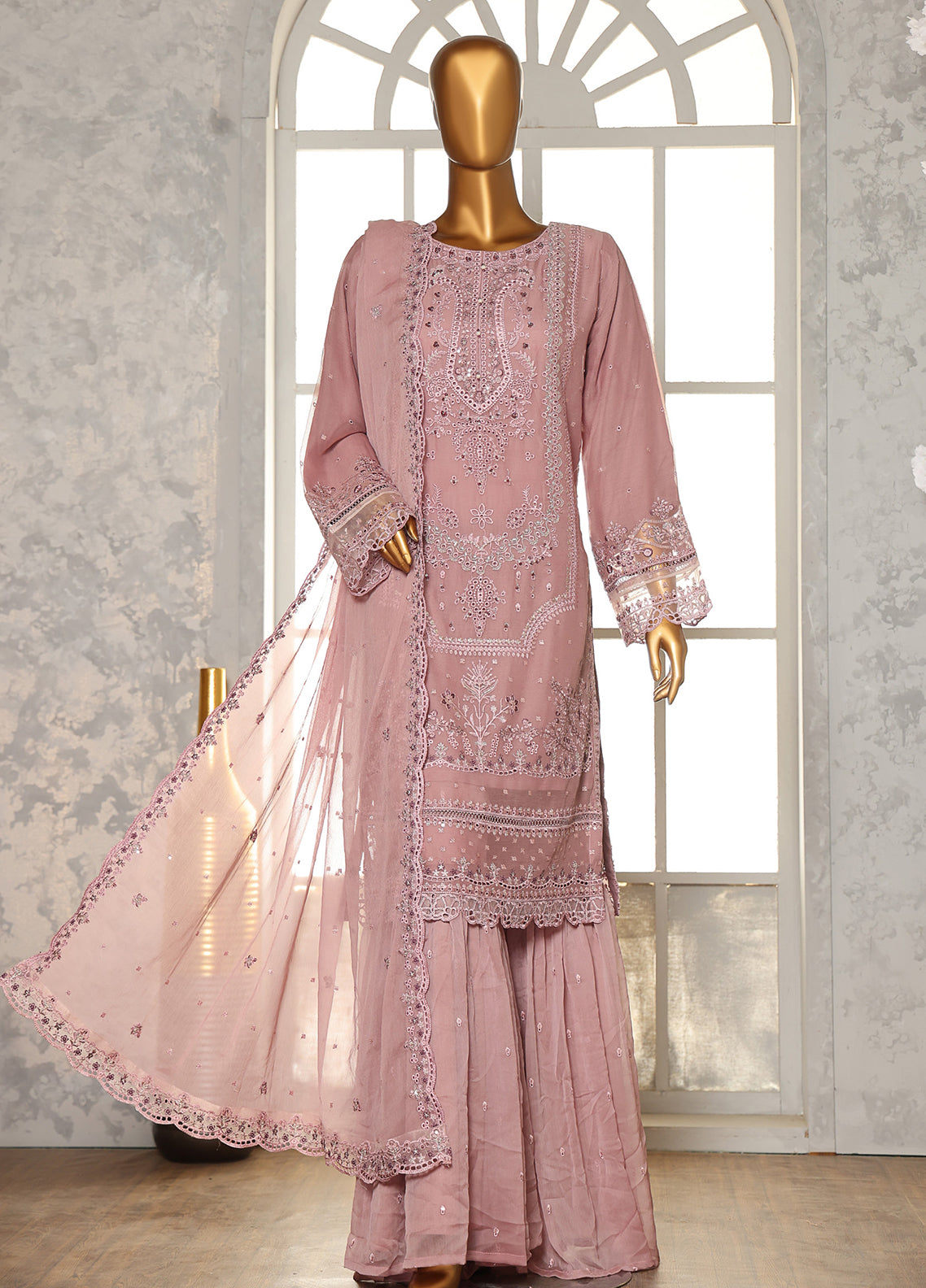 Silhouette Stories By Schick Formals Embroidered Chiffon 3 Piece Stitched Suit SDH26SS D-FEC-03