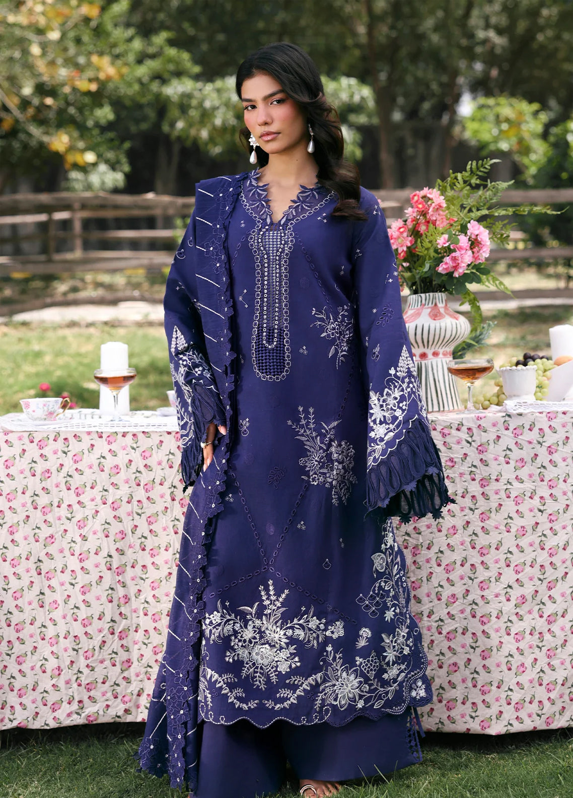 Soiree By Zarposh Luxury Embroidered Lawn 3 Piece Unstitched Suit ZP26SS D-IVERA