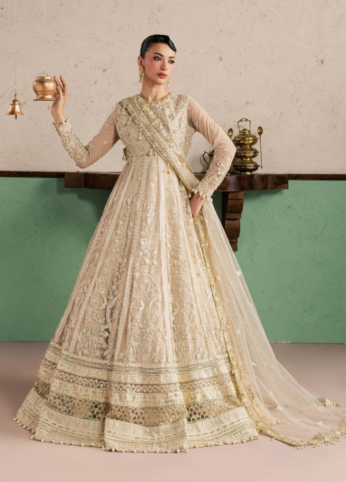 Sorelle By Aylin Luxury Festive Embroidered Net 3 Piece Unstitched Suit AY26SLF D-02 AURELLE
