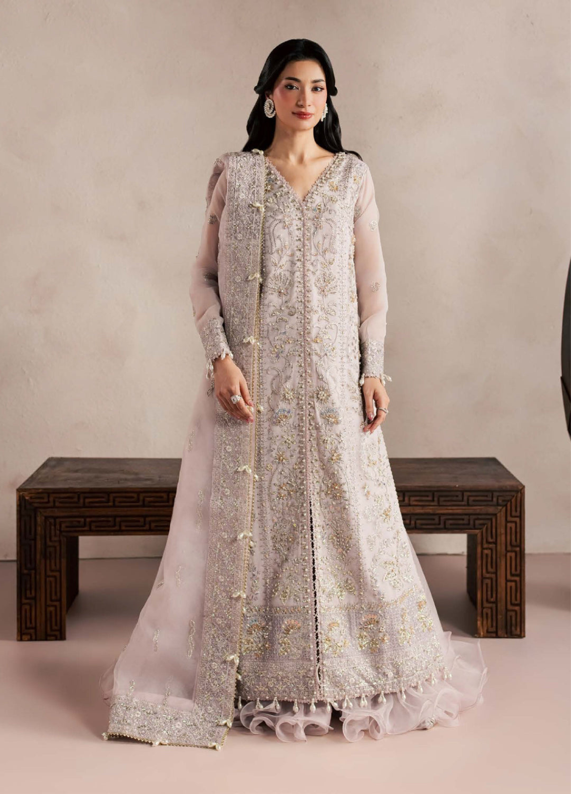 Sorelle By Aylin Luxury Festive Embroidered Organza 3 Piece Unstitched Suit AY26SLF D-07 ELARA