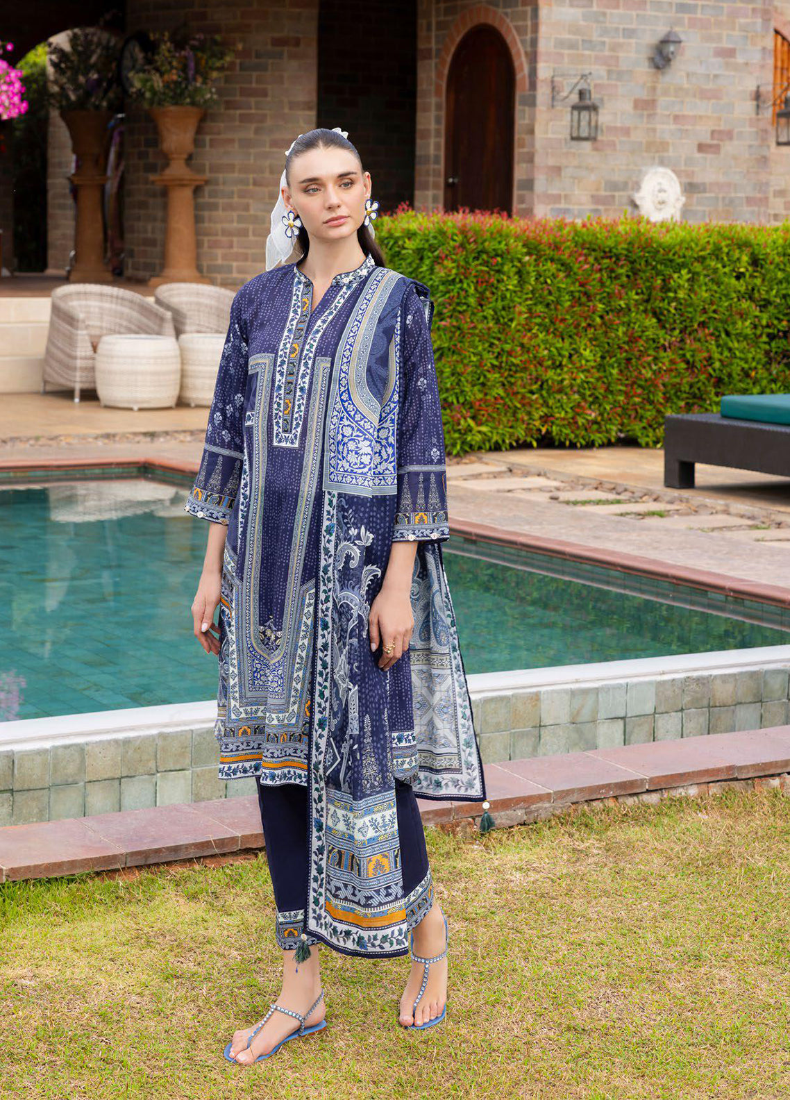 Summer Muse By Gul Ahmed Printed Lawn 3 Piece Unstitched Suit GA26SM D-CBN-62018