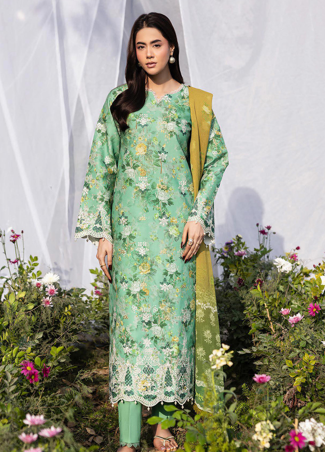 Summer Printkari Exclusive By Rajbari Embroidered Lawn 3 Piece Unstitched Suit RB26SPE D-06