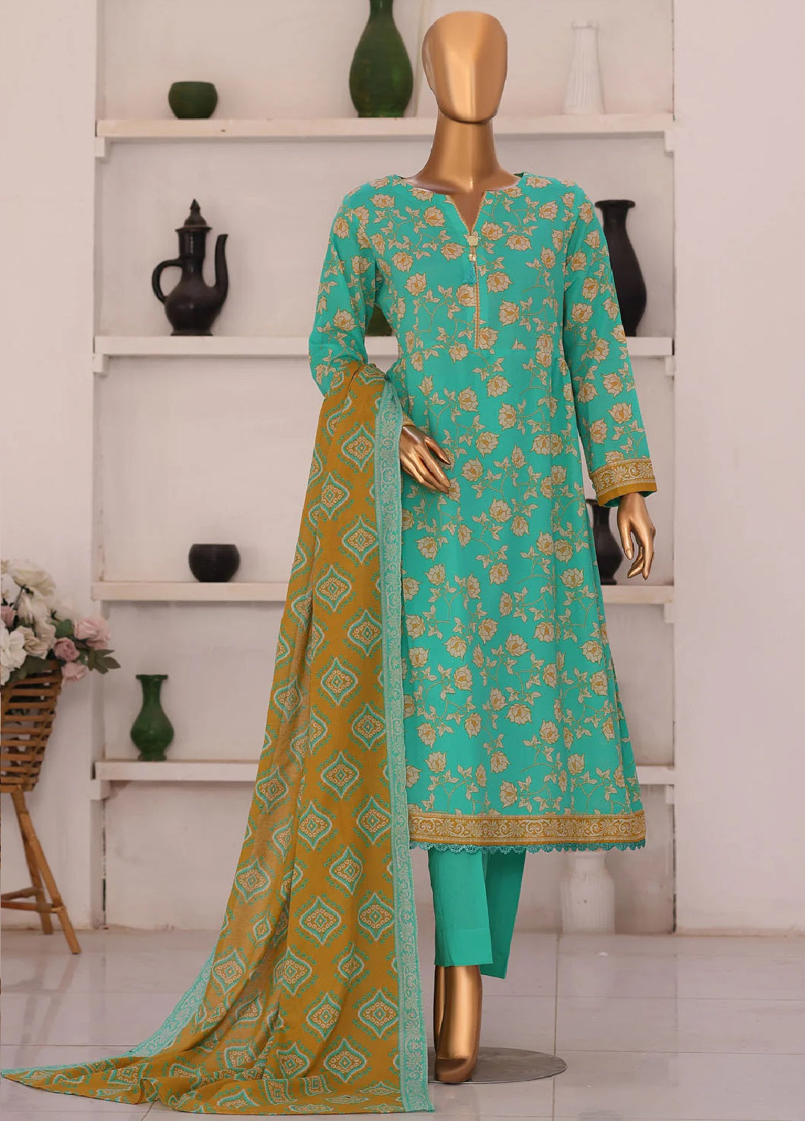 Summer Shades By HZ Textile Printed Lawn 3 Piece Unstitched Suit HZ26SS SPC-1308