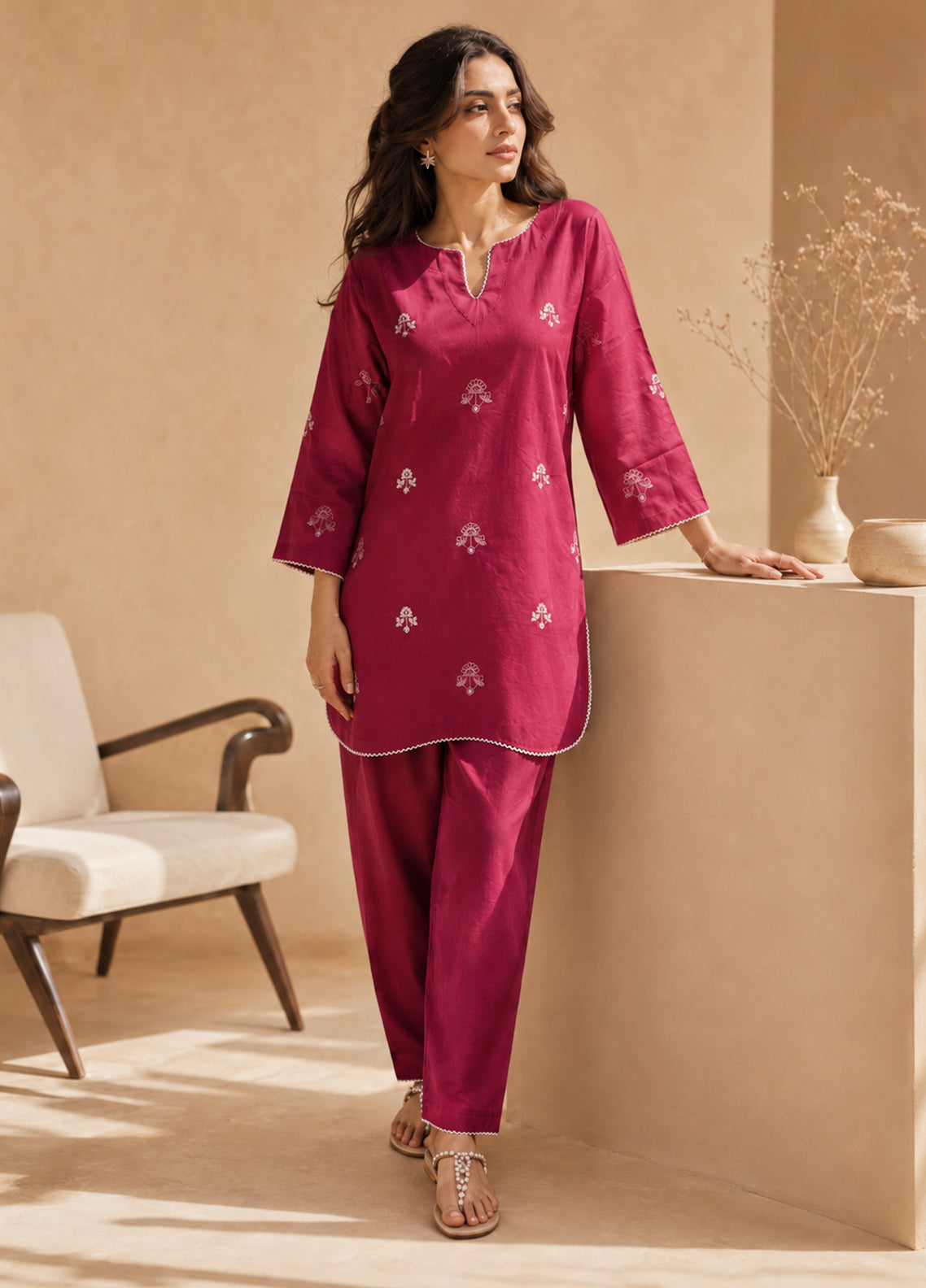 Summer Stories By Zouj Embroidered Lawn 2 Piece Stitched Shirt Trouser ZJ26ST D-01