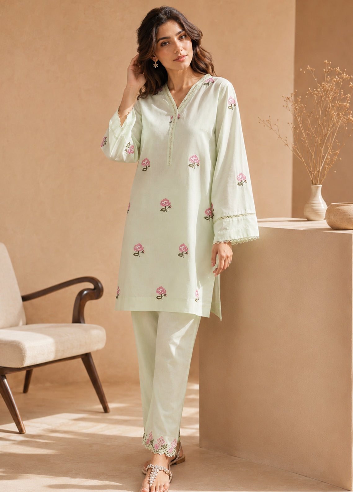 Summer Stories By Zouj Embroidered Lawn 2 Piece Stitched Shirt Trouser ZJ26ST D-02
