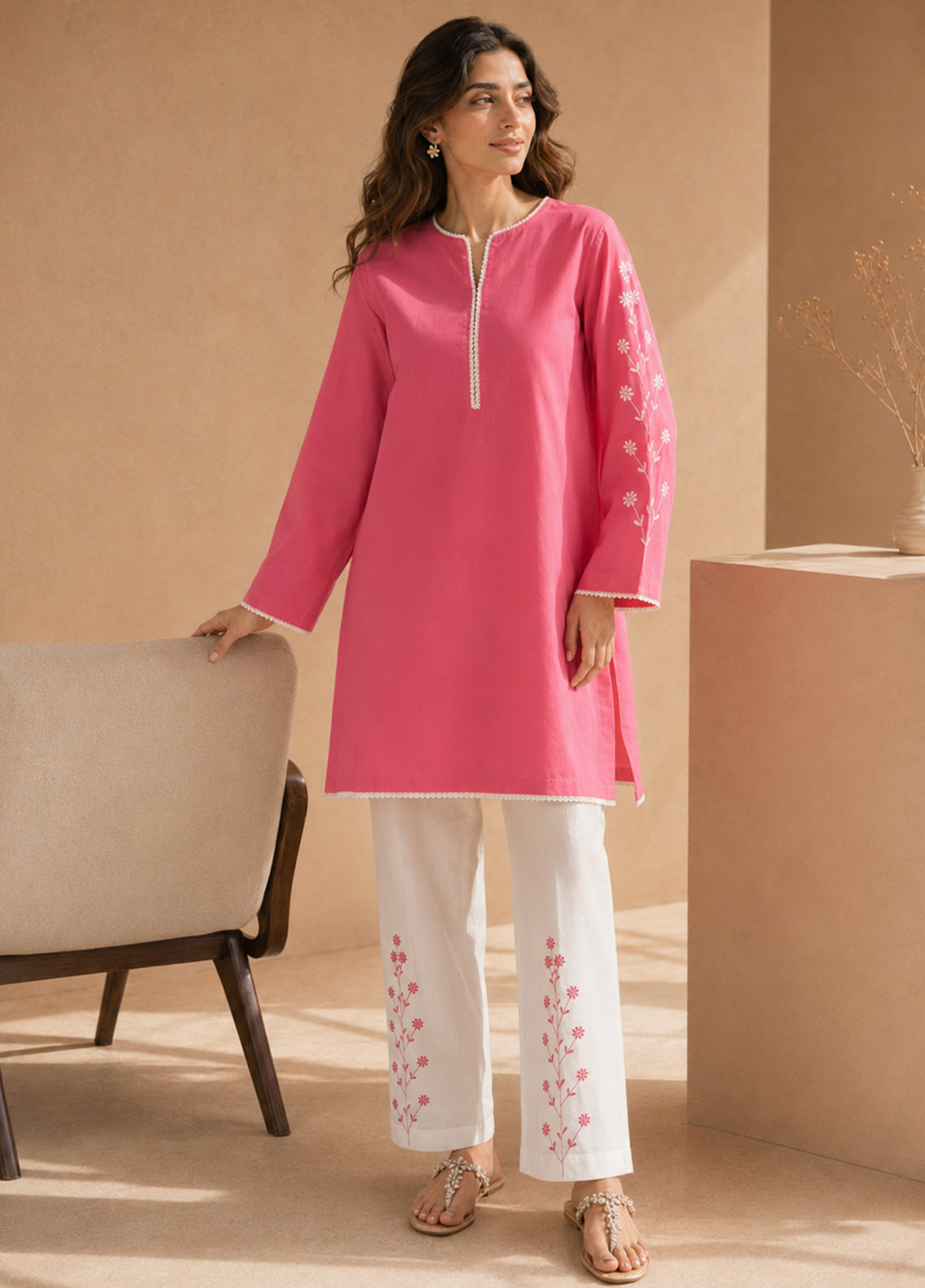 Summer Stories By Zouj Embroidered Lawn 2 Piece Stitched Shirt Trouser ZJ26ST D-03