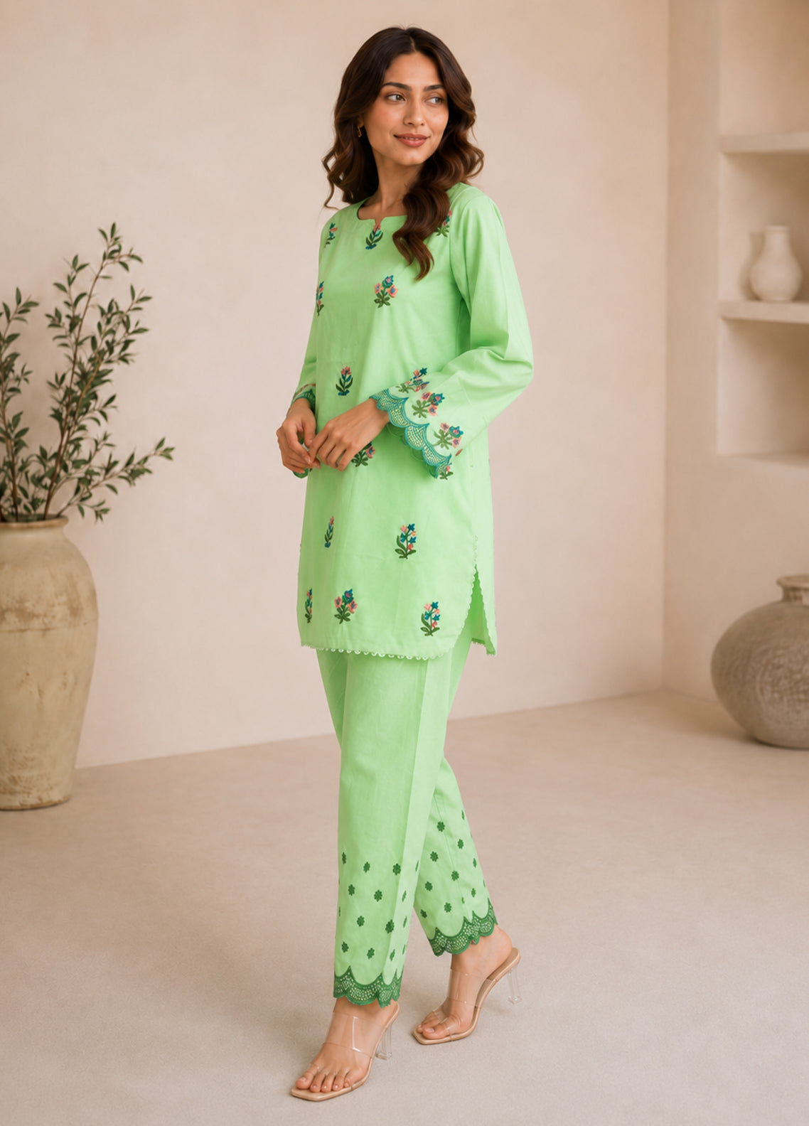 Summer Stories By Zouj Embroidered Lawn 2 Piece Stitched Shirt Trouser ZJ26ST D-04