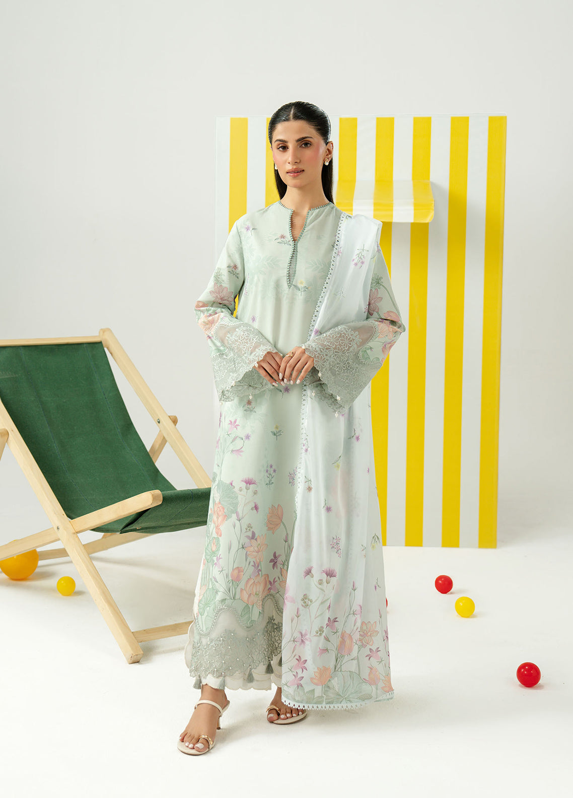 Sundaze By Zarposh Embroidered Lawn 3 Piece Unstitched Suit ZP26SD D-CASPIA