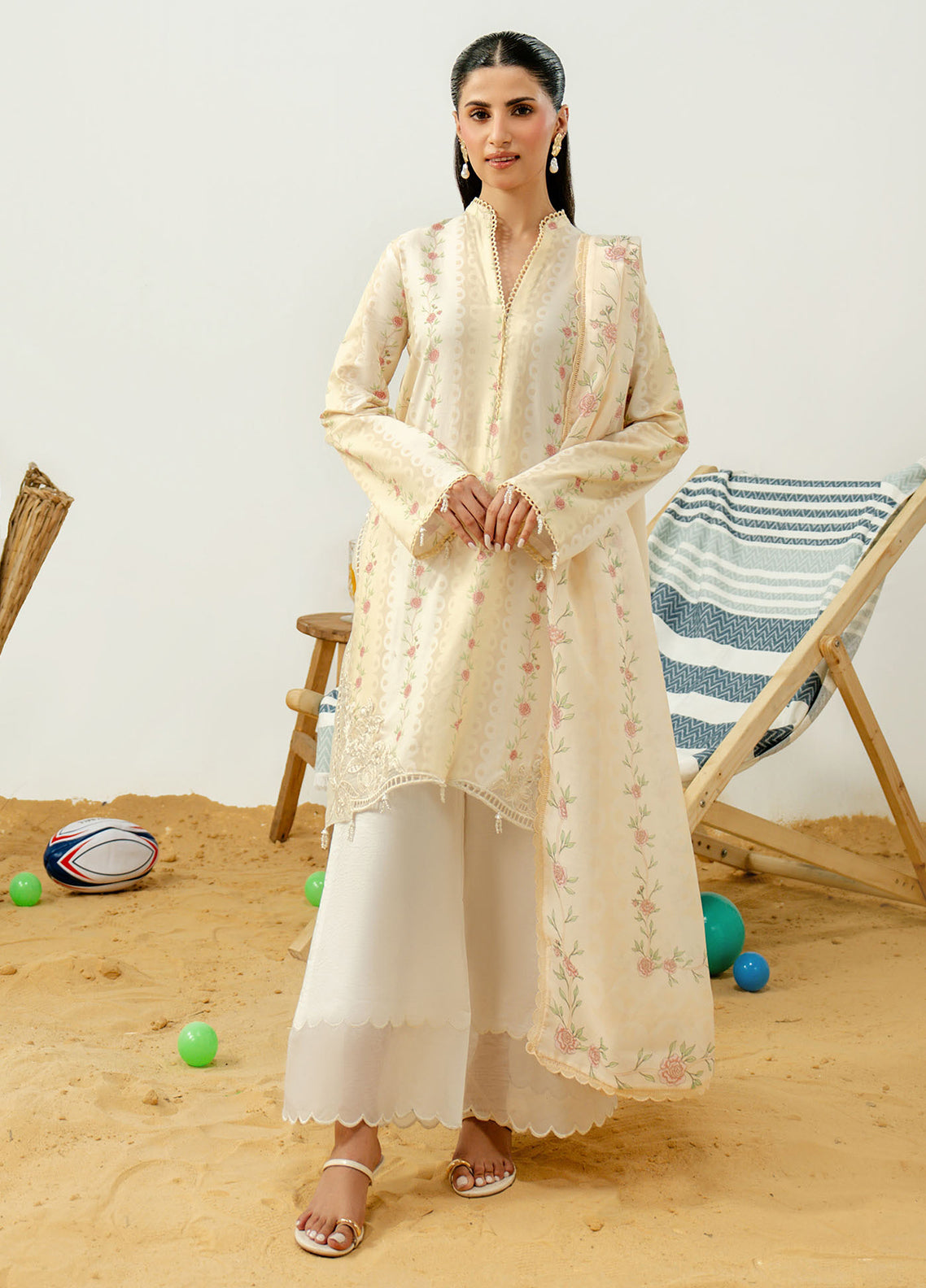 Sundaze By Zarposh Embroidered Lawn 3 Piece Unstitched Suit ZP26SD D-LUNELLE
