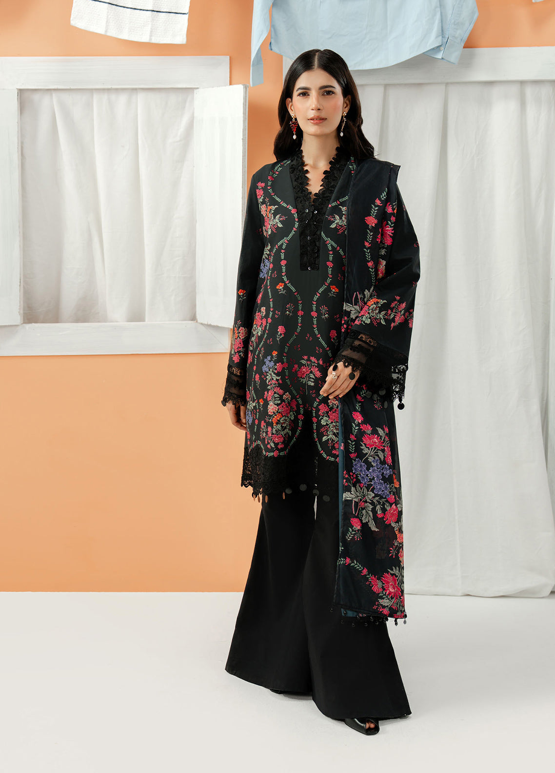 Sundaze By Zarposh Embroidered Lawn 3 Piece Unstitched Suit ZP26SD D-NERINA