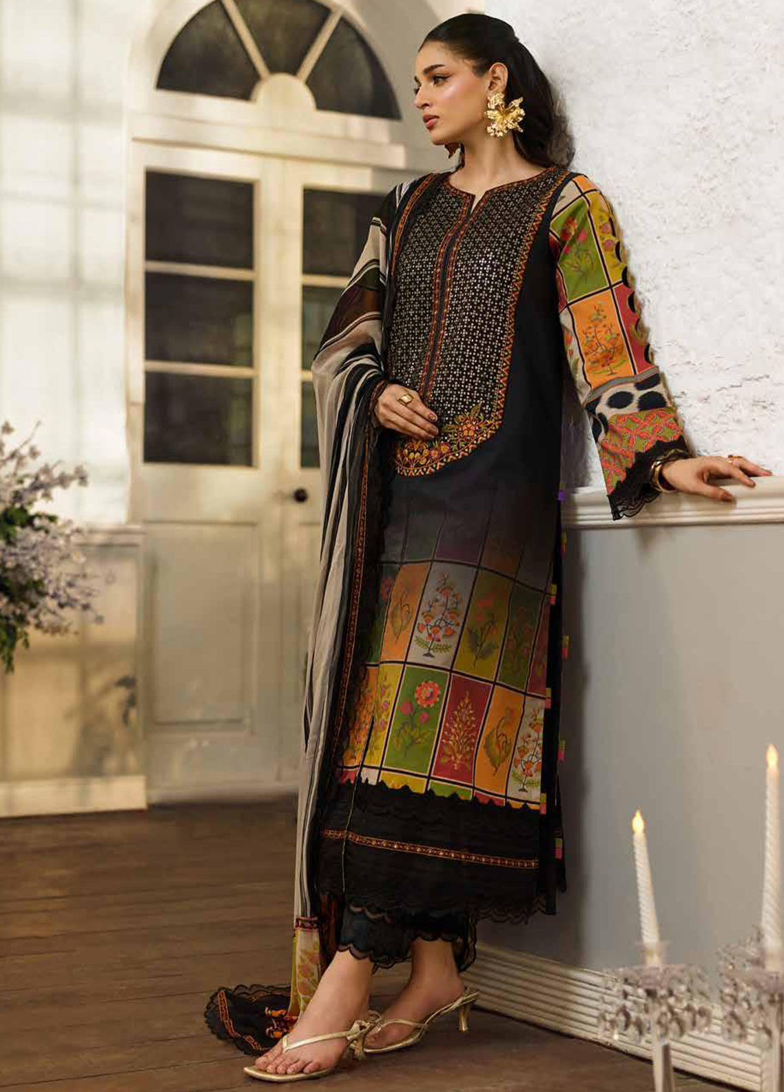 Sunshine By Charizma Embroidered Lawn 3 Piece Unstitched Suit CH26SSEEV12 D-18