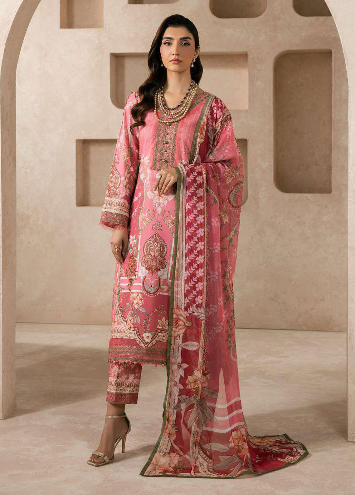 Syra By Gulaal Embroidered Lawn 3 Piece Unstitched Suit GL26SLV2 D-02 FLOREN