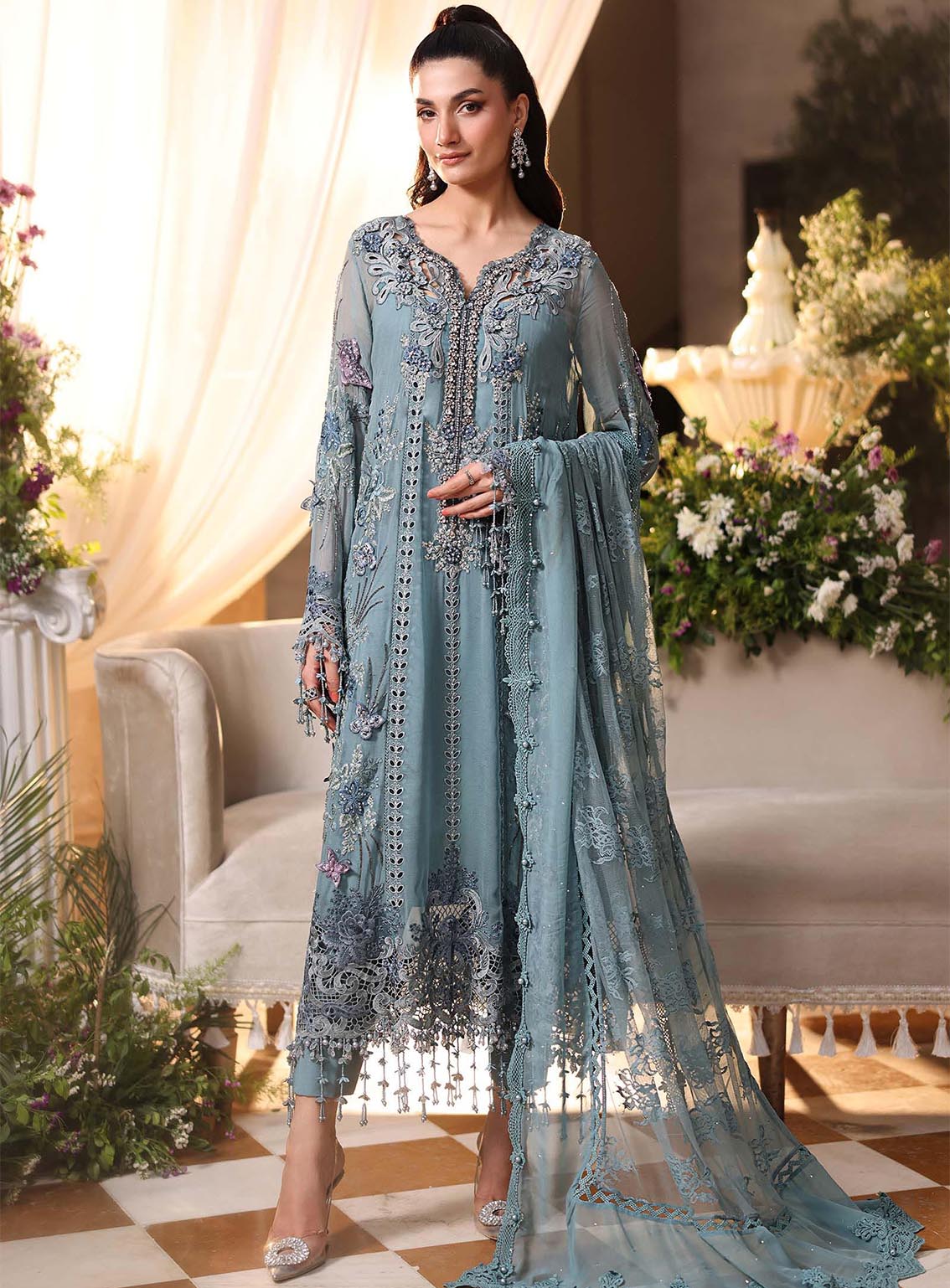 Tea Affair By Maria B Embroidered Chiffon 3 Piece Unstitched Suit MB26TAC D-106