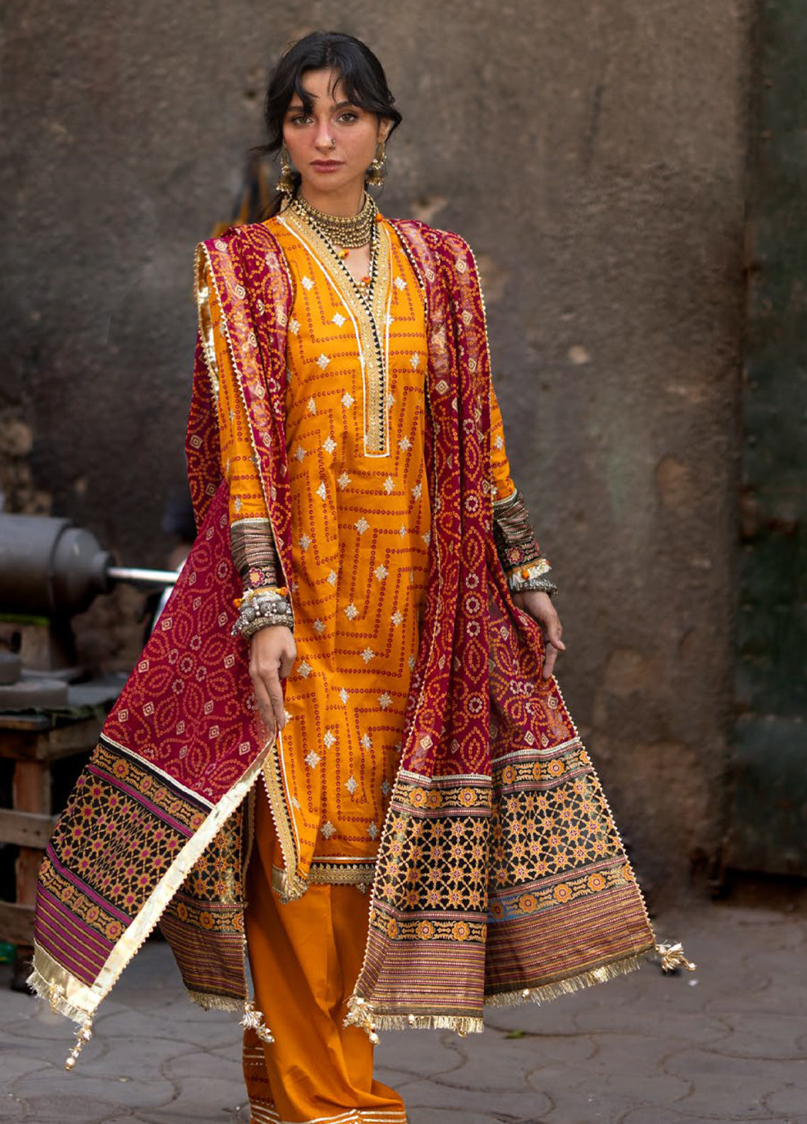 The Chunri Story By Gul Ahmed Embroidered Lawn 3 Piece Unstitched Suit GA26TCS D-BM-62029