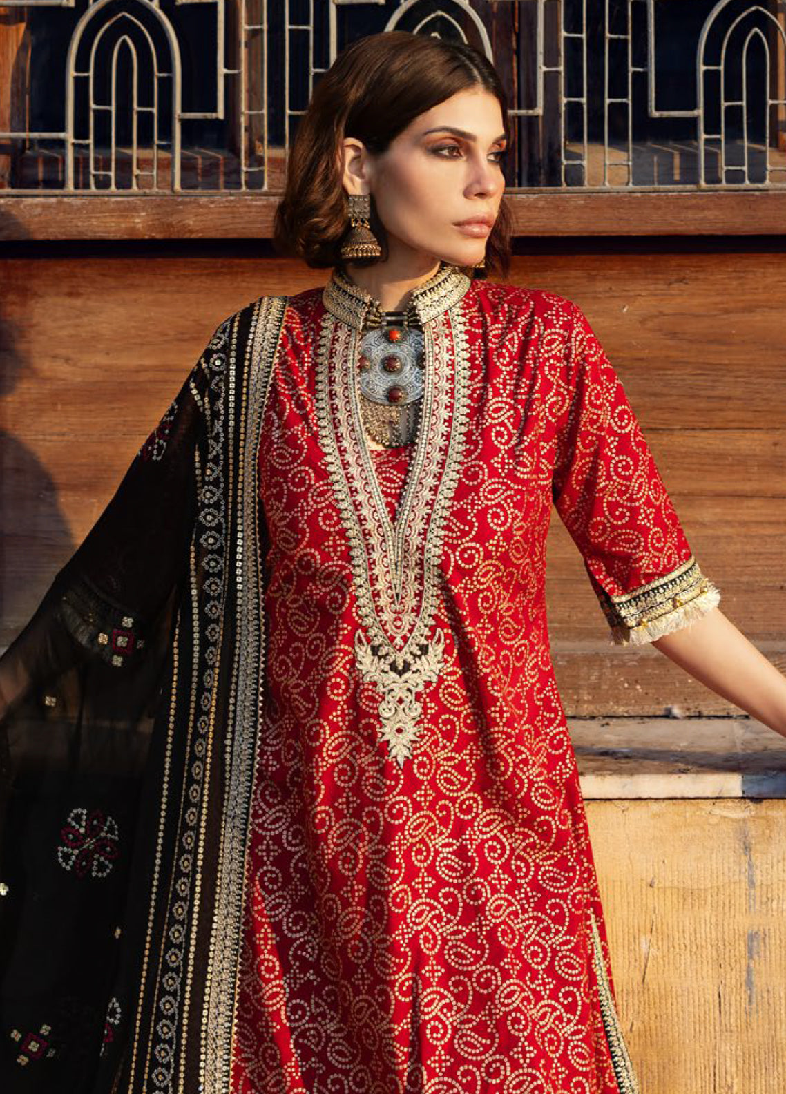 The Chunri Story By Gul Ahmed Embroidered Lawn 3 Piece Unstitched Suit GA26TCS D-BM-62041