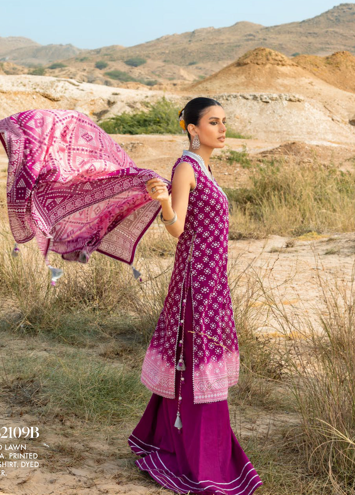 The Chunri Story By Gul Ahmed Printed Lawn 3 Piece Unstitched Suit GA26TCS D-CL-62109 B