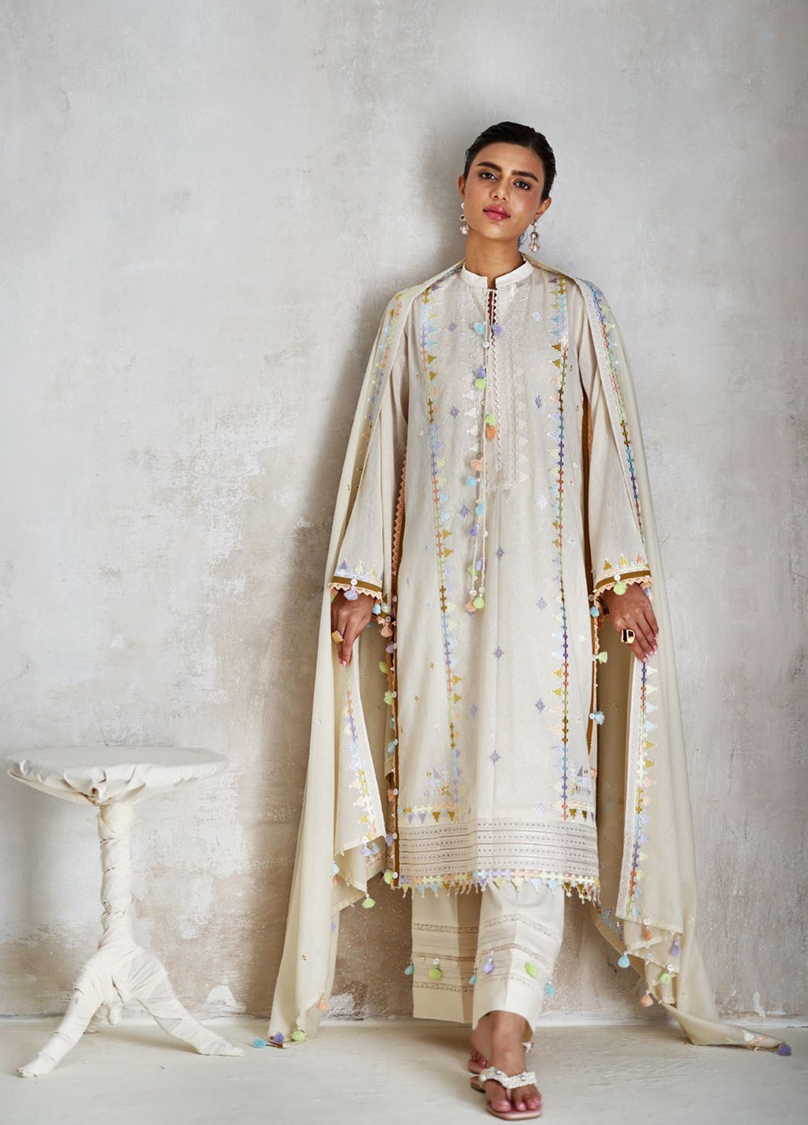 The Luxe Chapter By Gul Ahmed Embroidered Cotton Nylon 3 Piece Unstitched Suit GA26TLC D-SP-52084
