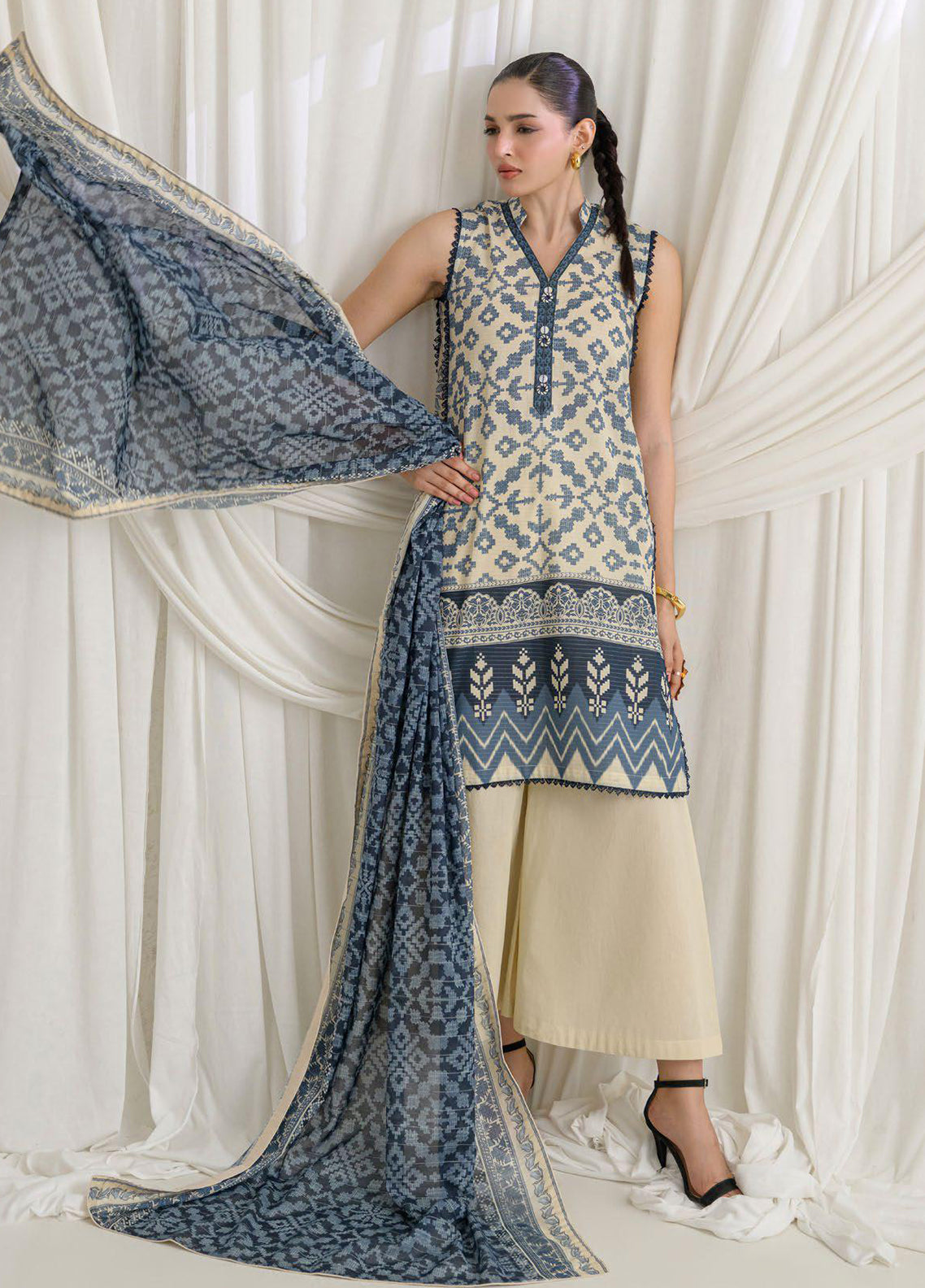 The Petal Diary By Gul Ahmed Printed Lawn 3 Piece Unstitched Suit GA26TPD D-GS-62006