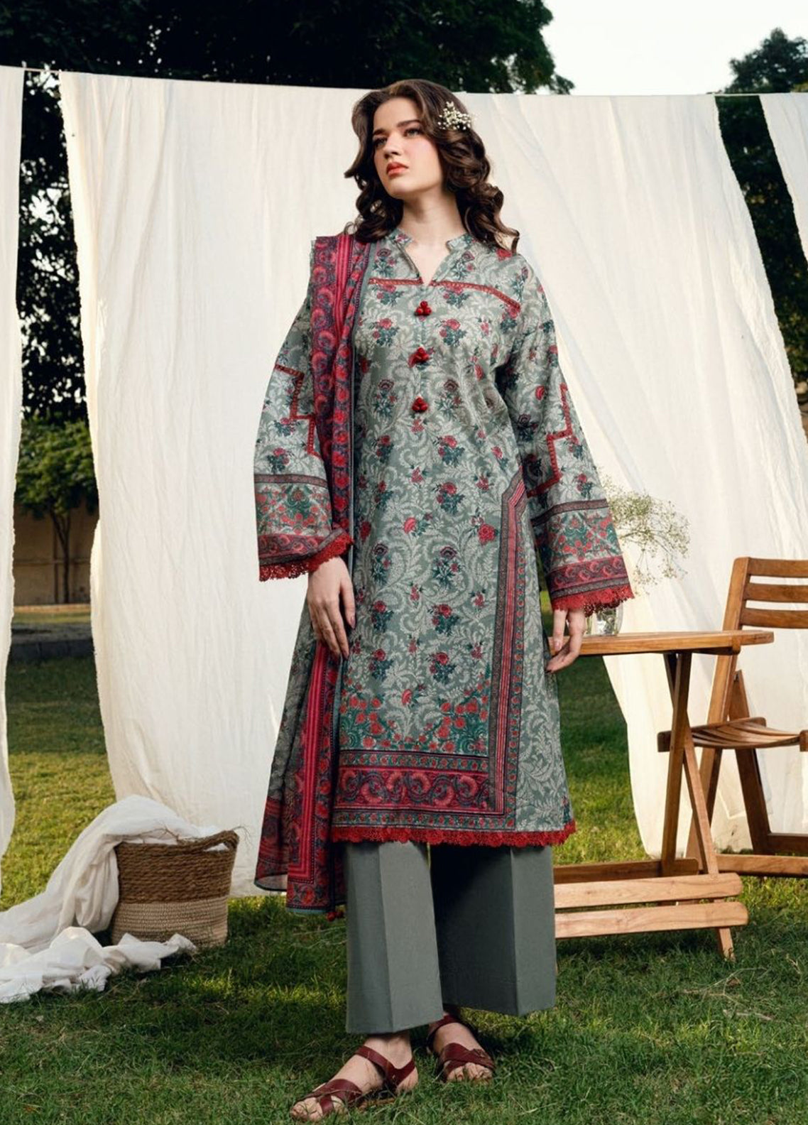 The Print Affair By Gul Ahmed Printed Lawn 3 Piece Unstitched Suit GA26TPA D-SD-52162