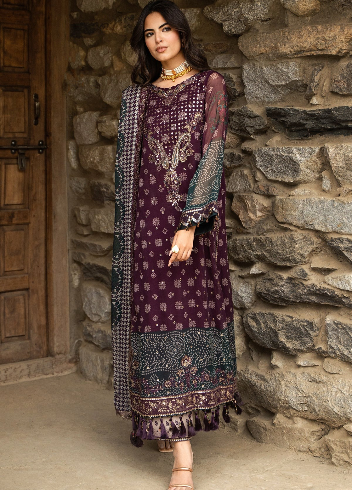 Vasal By Charizma Luxury Embroidered Chiffon 3 Piece Unstitched Suit CH26VLCV4 D-VSLW6-12
