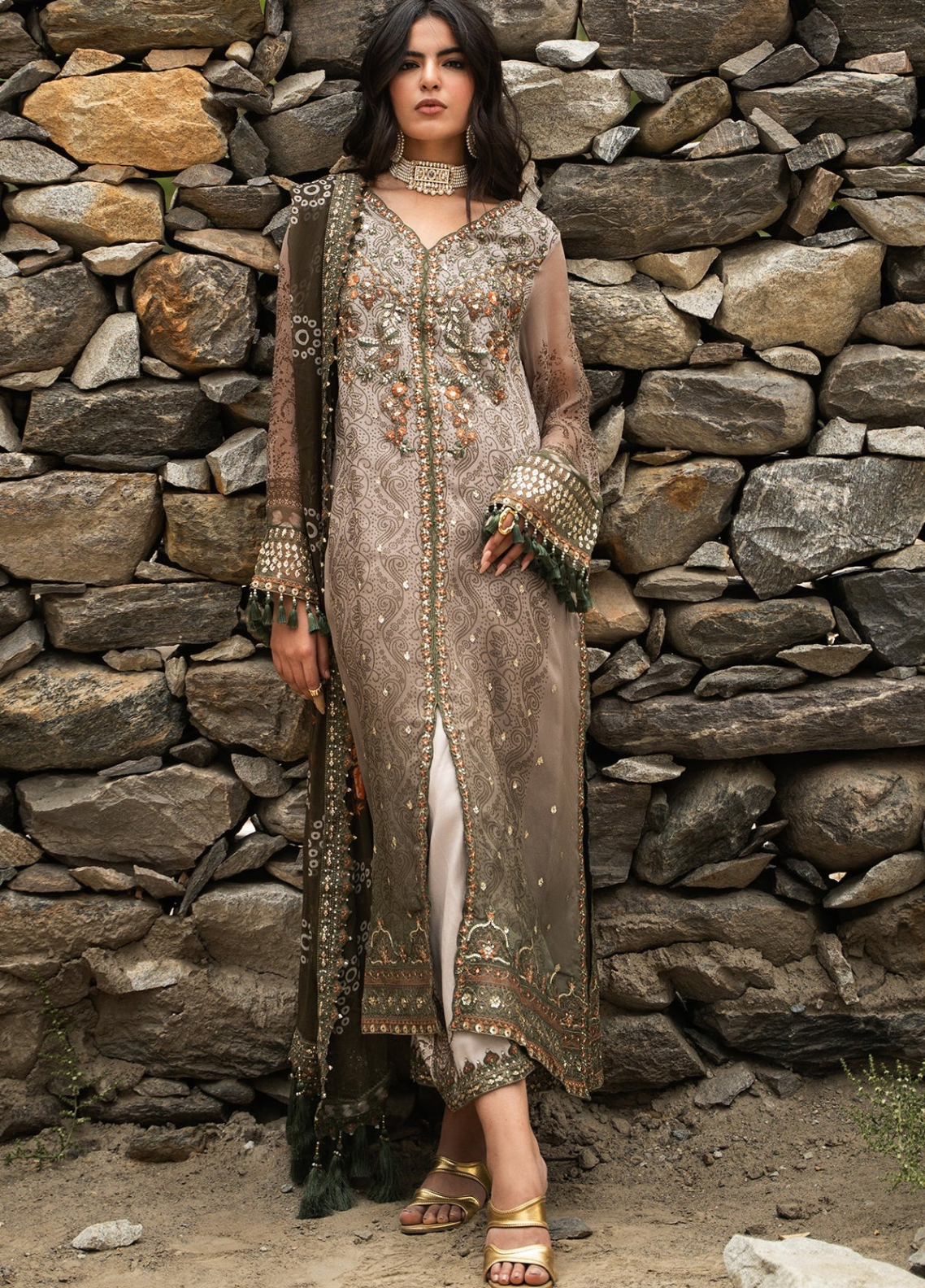Vasal By Charizma Luxury Embroidered Chiffon 3 Piece Unstitched Suit CH26VLCV4 D-VSLW6-13