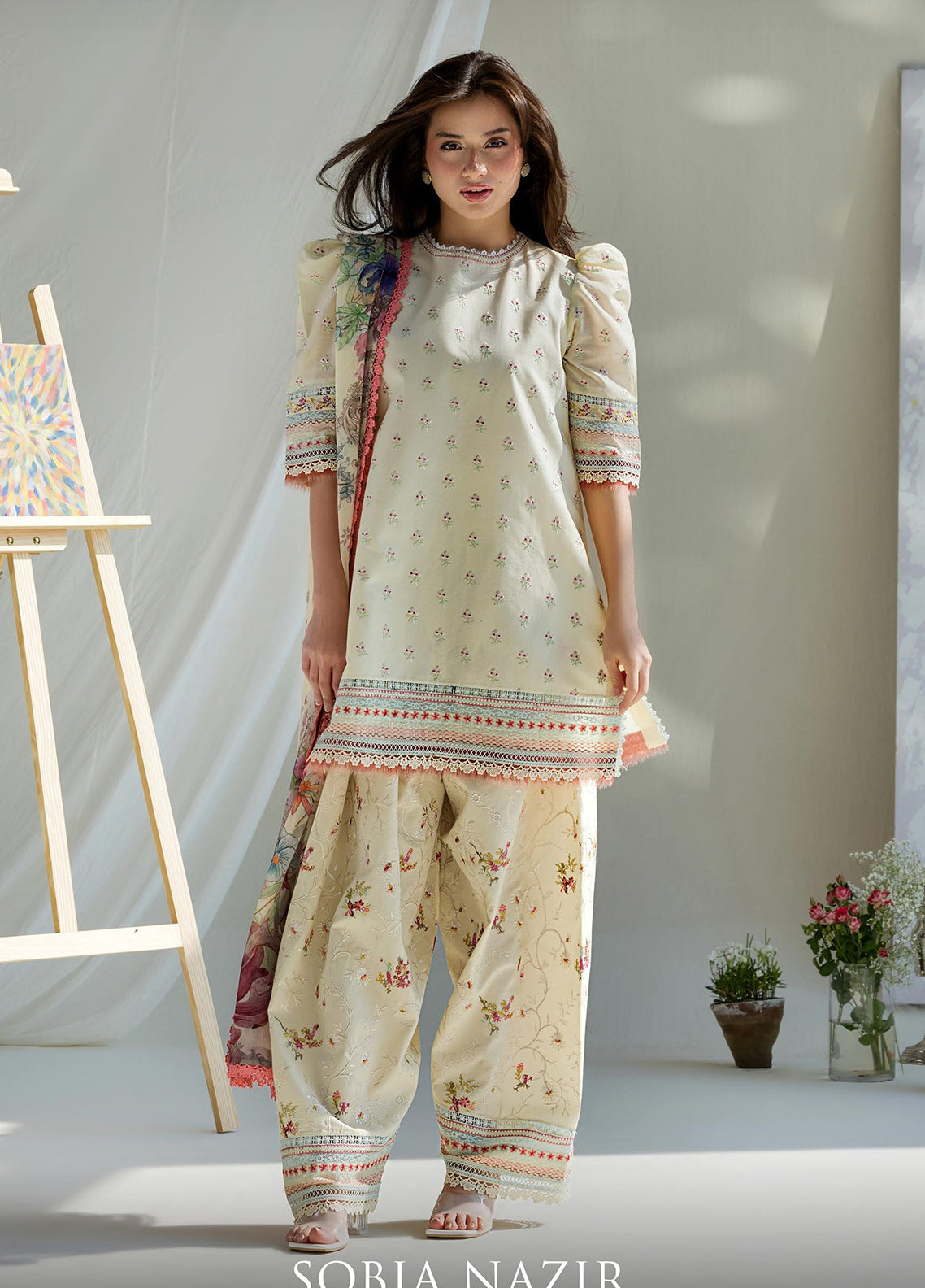 Vital By Sobia Nazir Embroidered Lawn 3 Piece Unstitched Suit SN26VEL D-10A