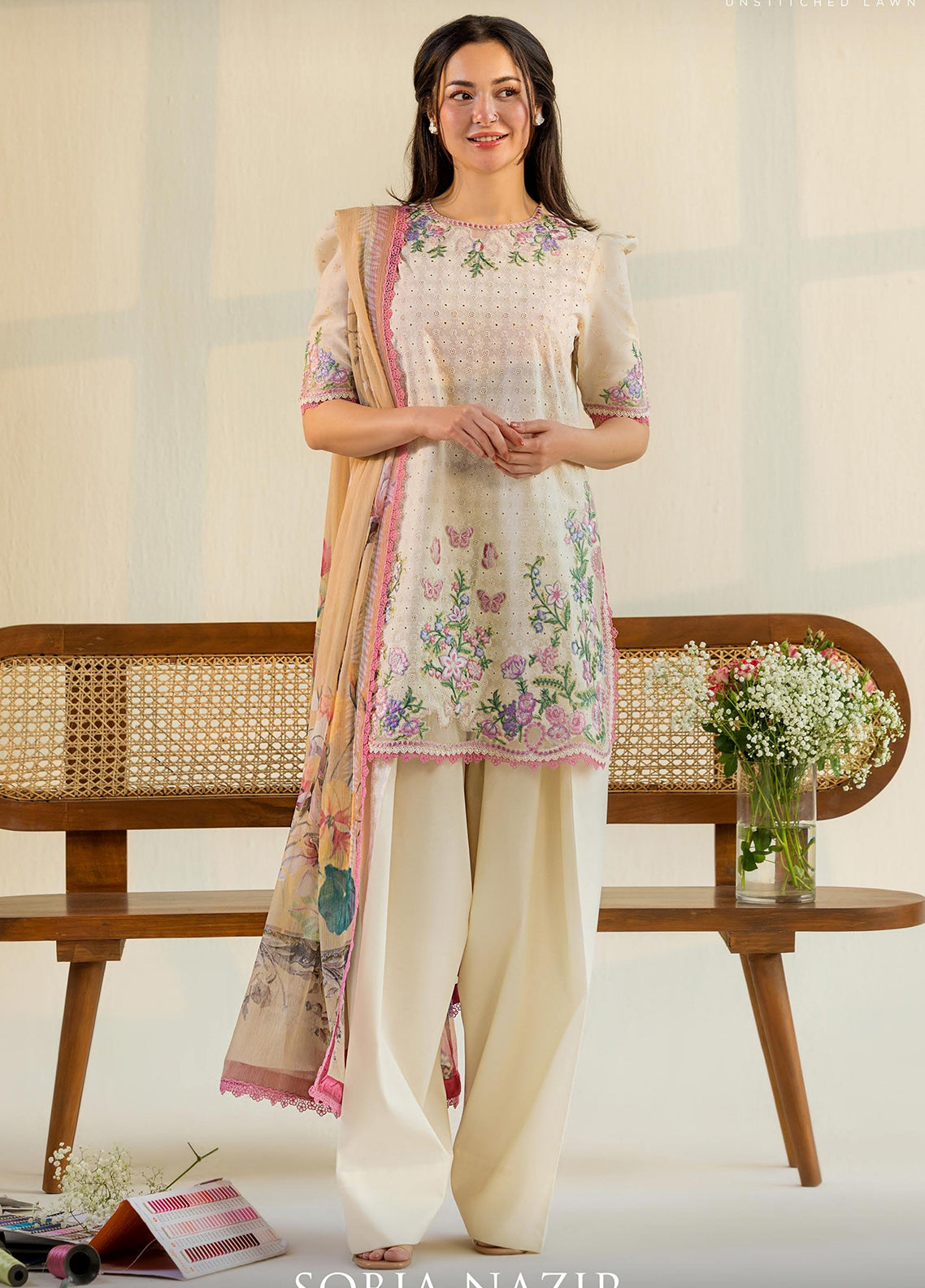 Vital By Sobia Nazir Embroidered Lawn 3 Piece Unstitched Suit SN26VEL D-11B