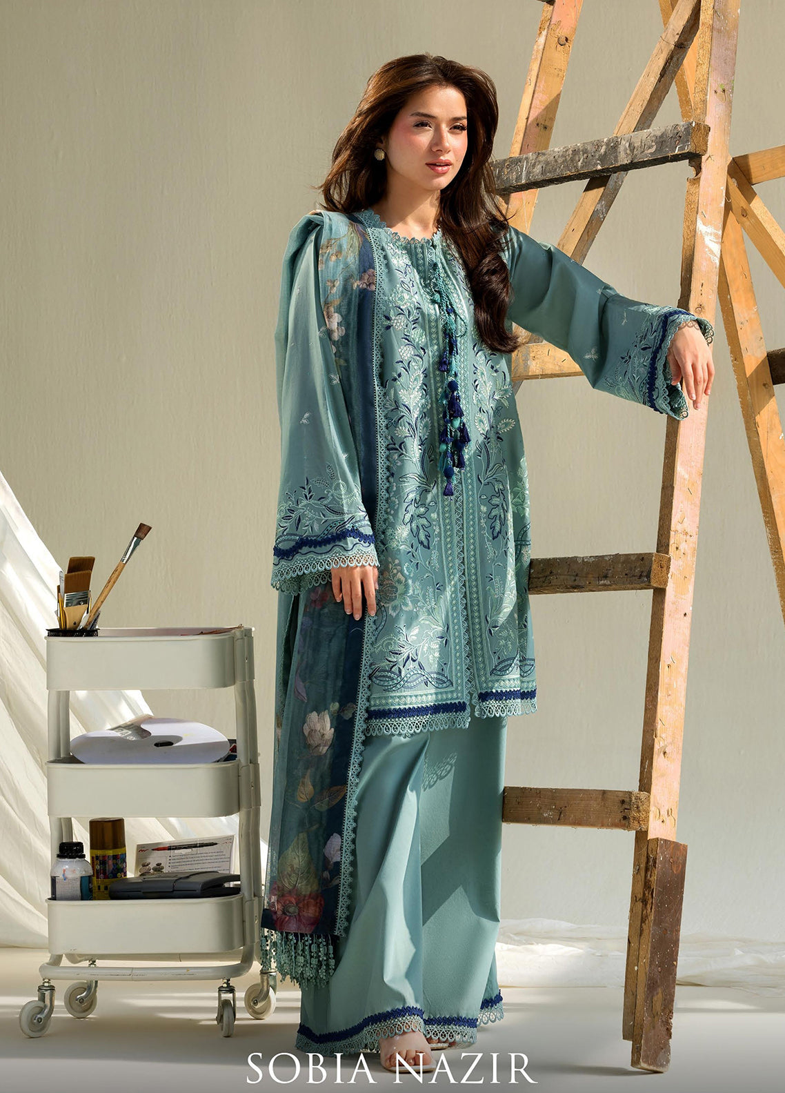 Vital By Sobia Nazir Embroidered Lawn 3 Piece Unstitched Suit SN26VEL D-12B