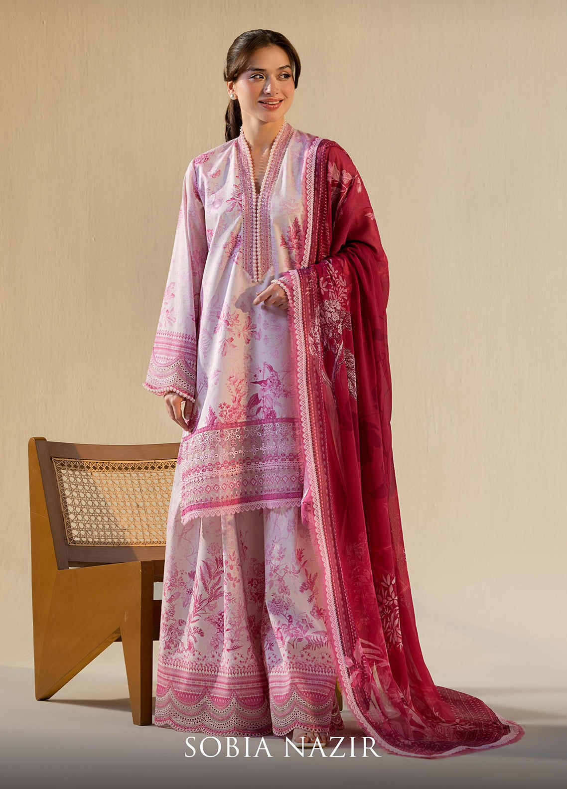 Vital By Sobia Nazir Embroidered Lawn 3 Piece Unstitched Suit SN26VEL D-3A