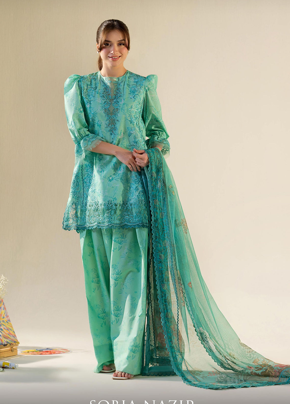 Vital By Sobia Nazir Embroidered Lawn 3 Piece Unstitched Suit SN26VEL D-4B