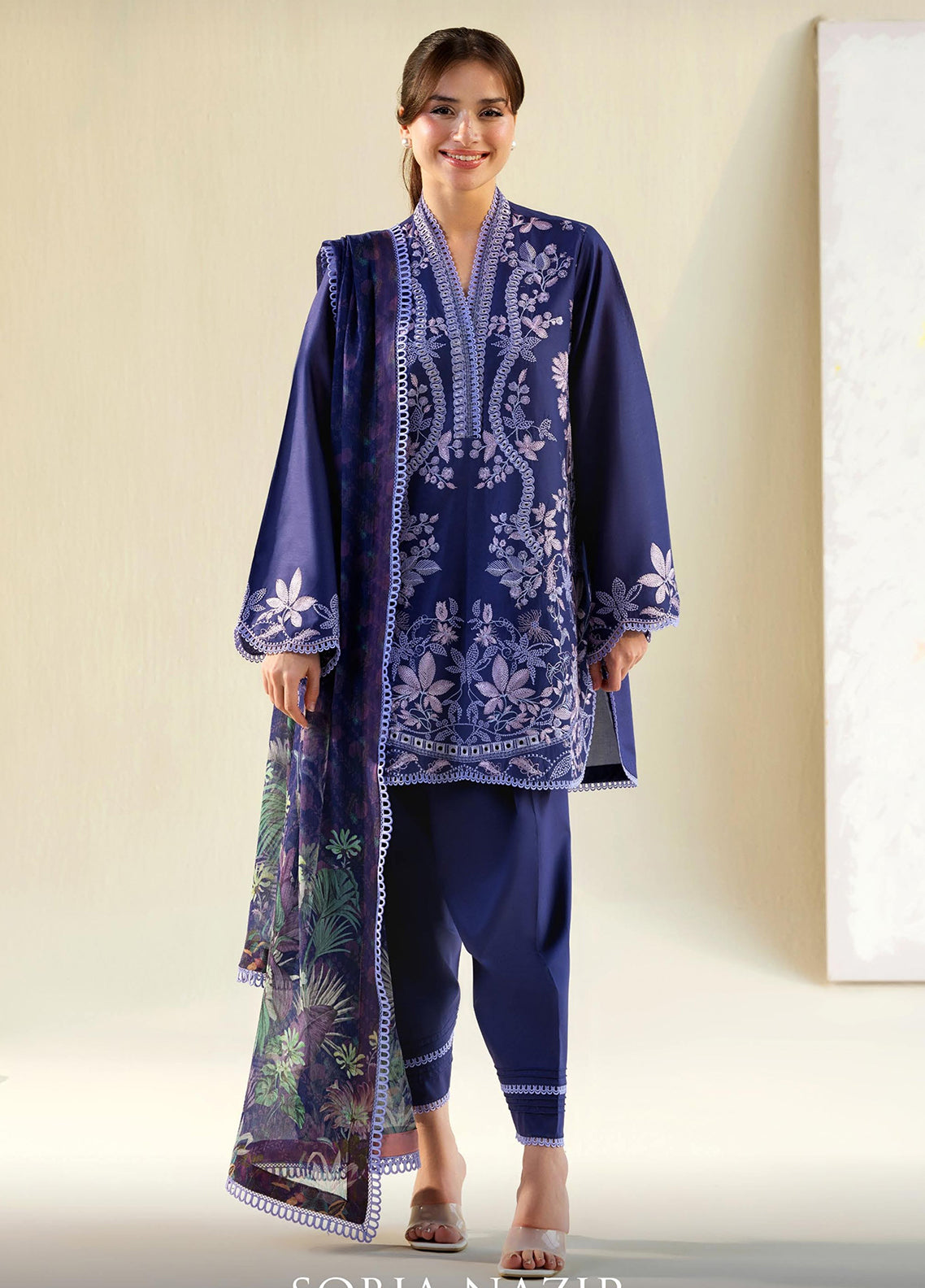 Vital By Sobia Nazir Embroidered Lawn 3 Piece Unstitched Suit SN26VEL D-8B