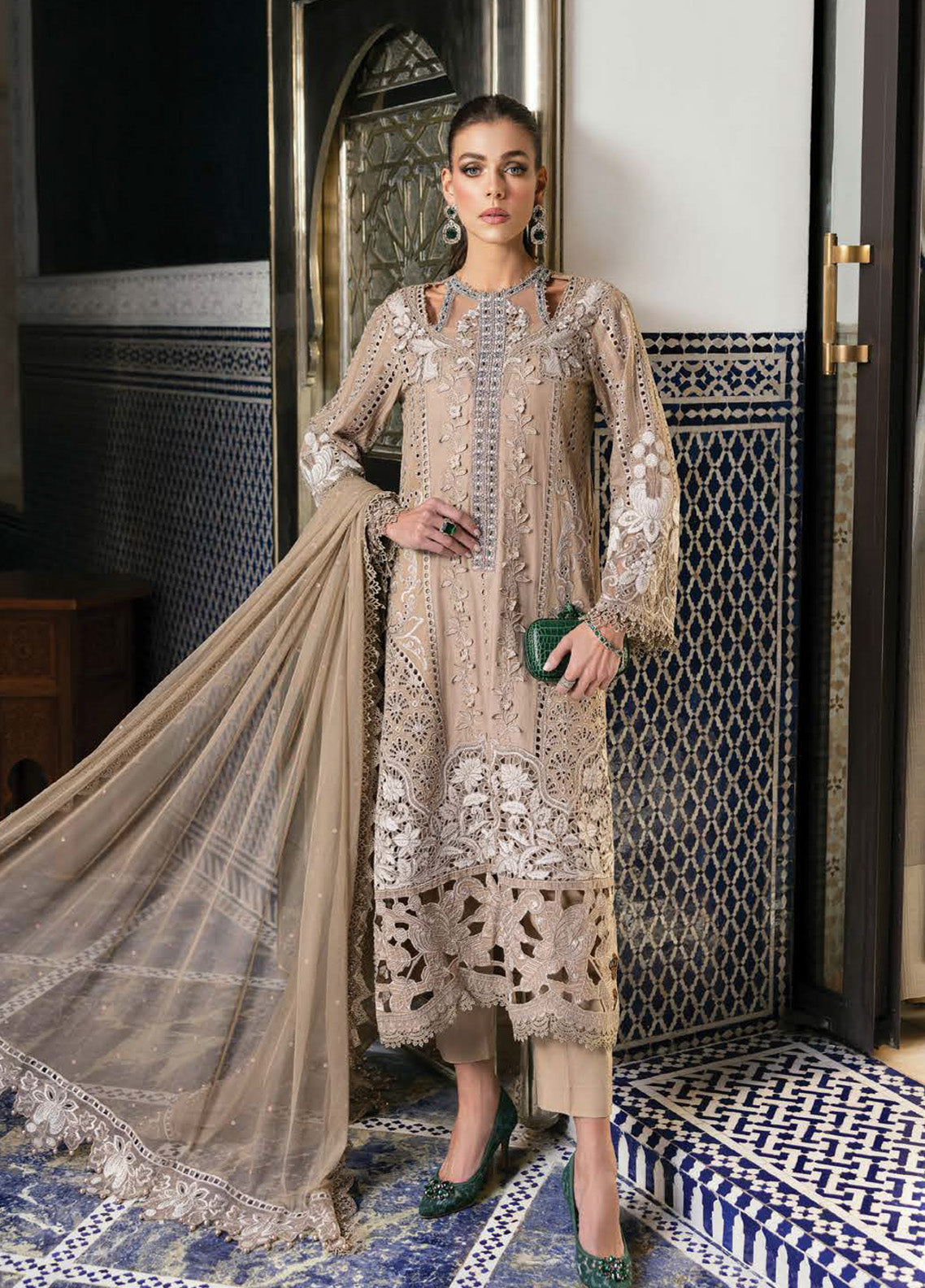 Voyage A' Luxe by Maria B Embroidered Lawn Suits Unstitched 3 Piece - MB25VAL 2502A