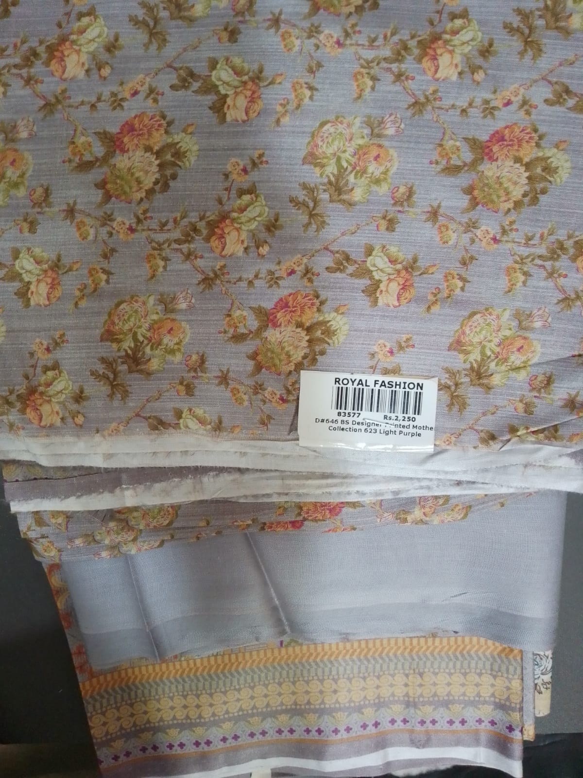 Bin Saeed  Designer Printed Mother Unstitched 3 Piece Suit - 646
